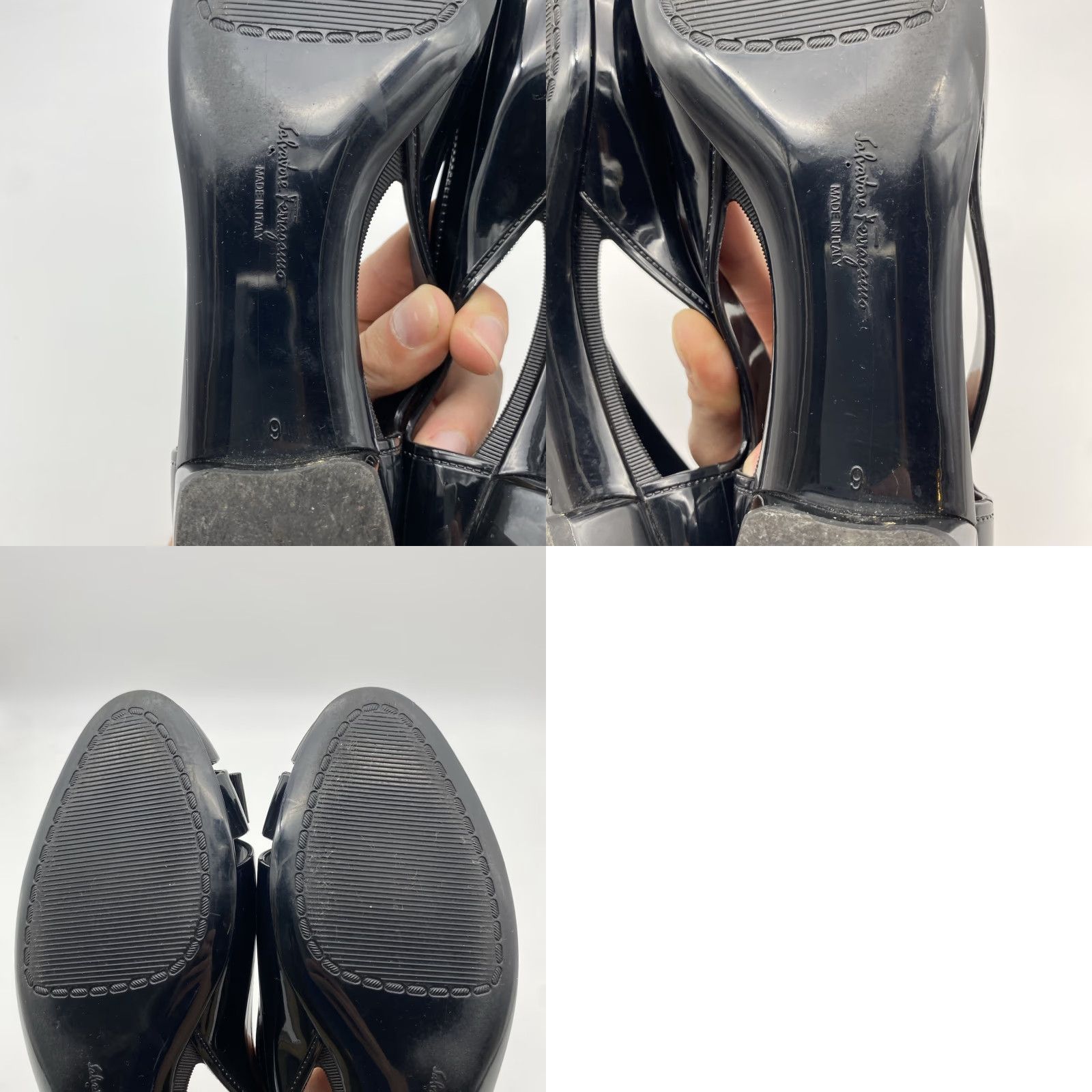 Salvatore Ferragamo VINTAGE Salvatore Ferragamo Vara Flat Shoes Women Size 9 Black Patent Jelly Bow Casual Size US 9 / IT 39 - 8 Thumbnail
