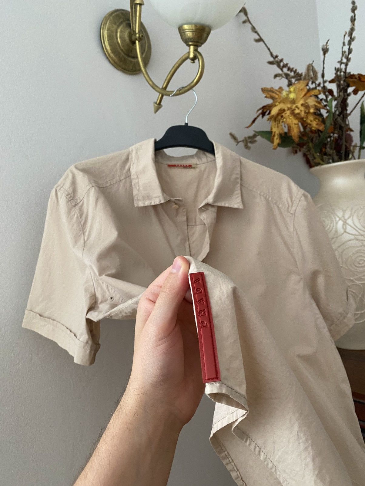 Prada Prada Red Tab Shirt Button Up Size US M / EU 48-50 / 2 - 2 Thumbnail