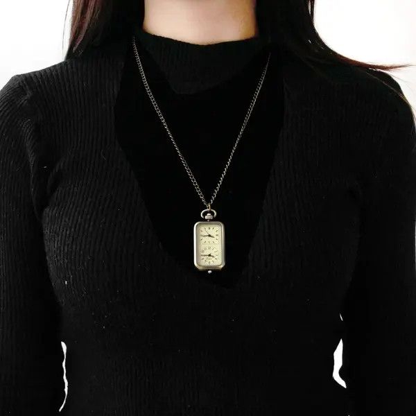 Other Mayuko x Ryoko Rectangular Design Pocket Watch Pendant Chain Size ONE SIZE - 2 Thumbnail