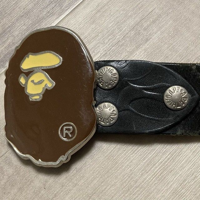 Bape APE HEAD Buckle BAPE CAMO Embossed Leather Belt NIGO Size ONE SIZE - 3 Thumbnail