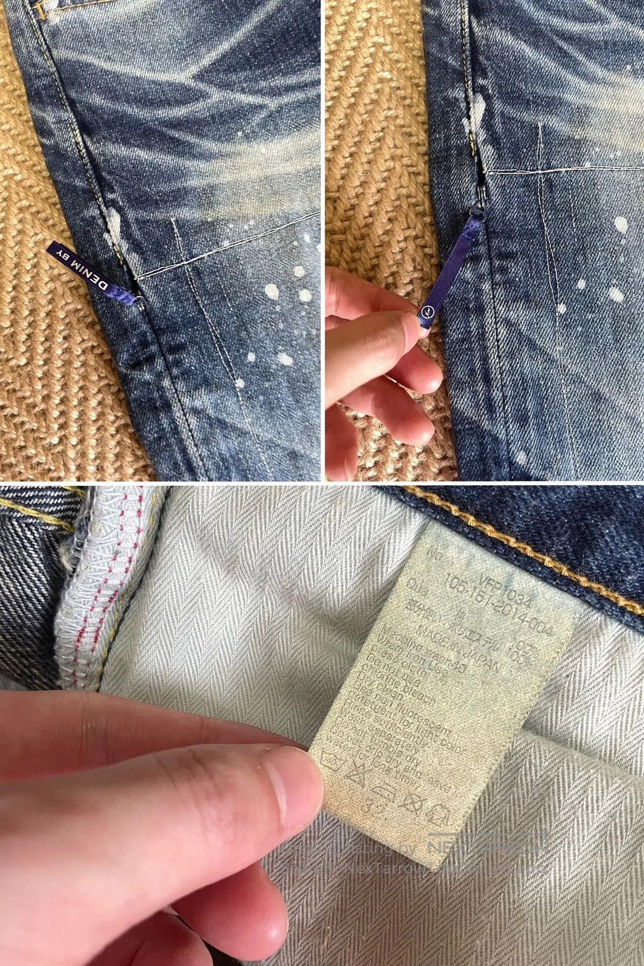 denim by vanquish & fragment electric pants.