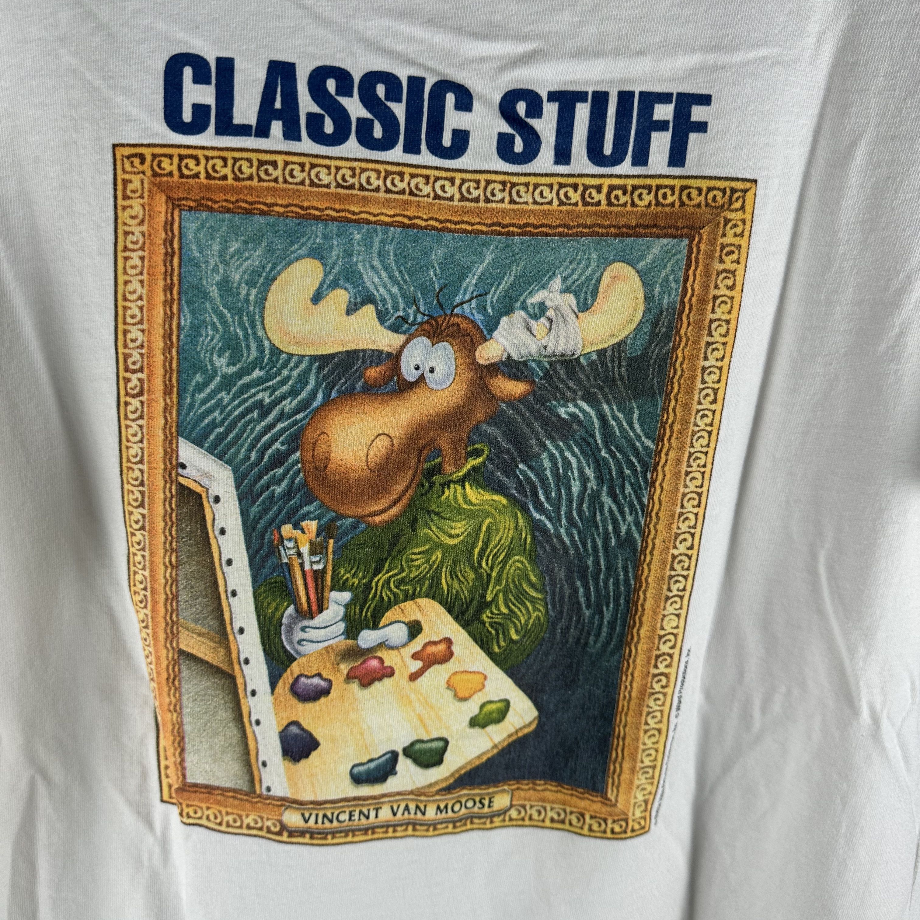 Vintage ​90s The Adventures of Rocky and Bullwinkle Classic Tee Size US XL / EU 56 / 4 - 4 Thumbnail