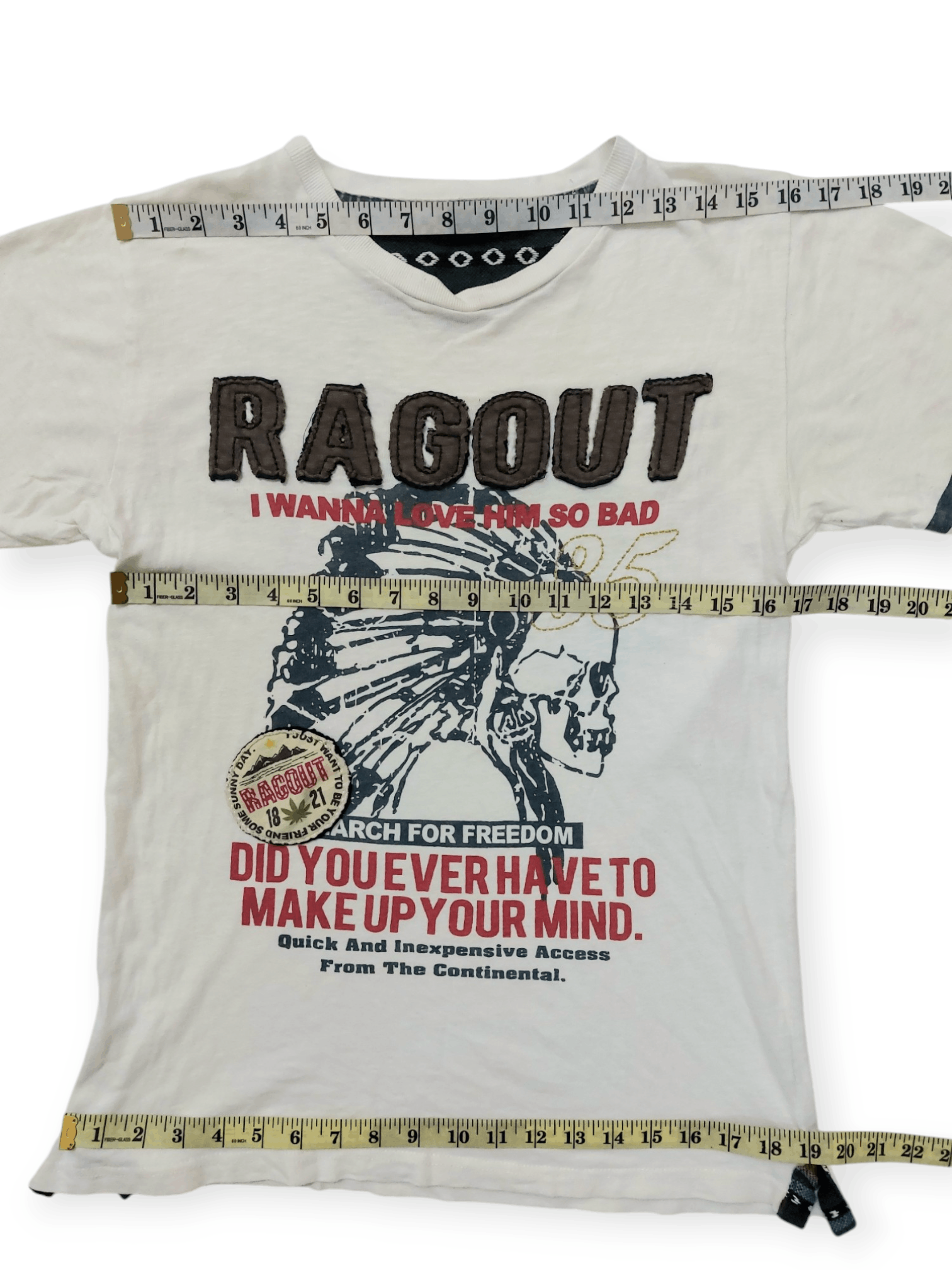 Designer FYE 💥 Ragout Red Indian Skull T-Shirt Size US M / EU 48-50 / 2 - 15 Thumbnail