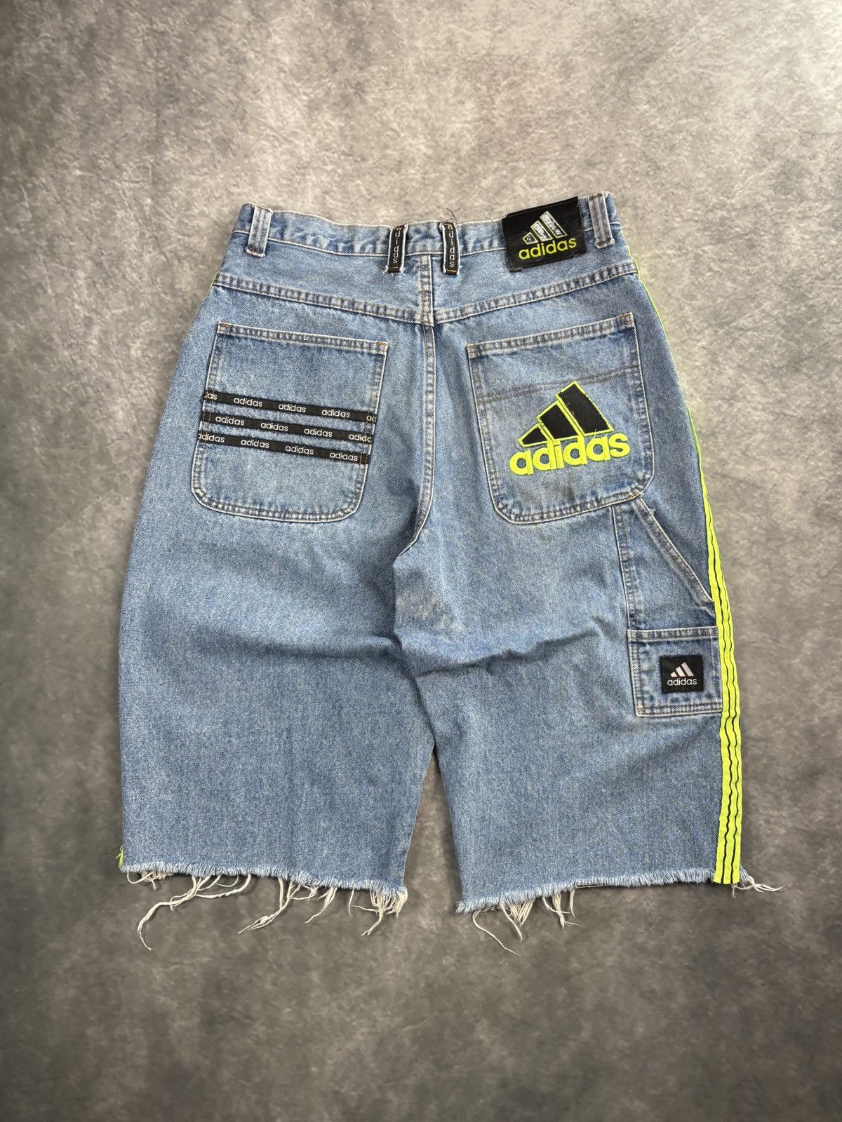 Adidas Vintage Adidas Jeans Shorts 90s Jorts Denim Baggy Loose Long Size US 32 / EU 48 - 2 Thumbnail