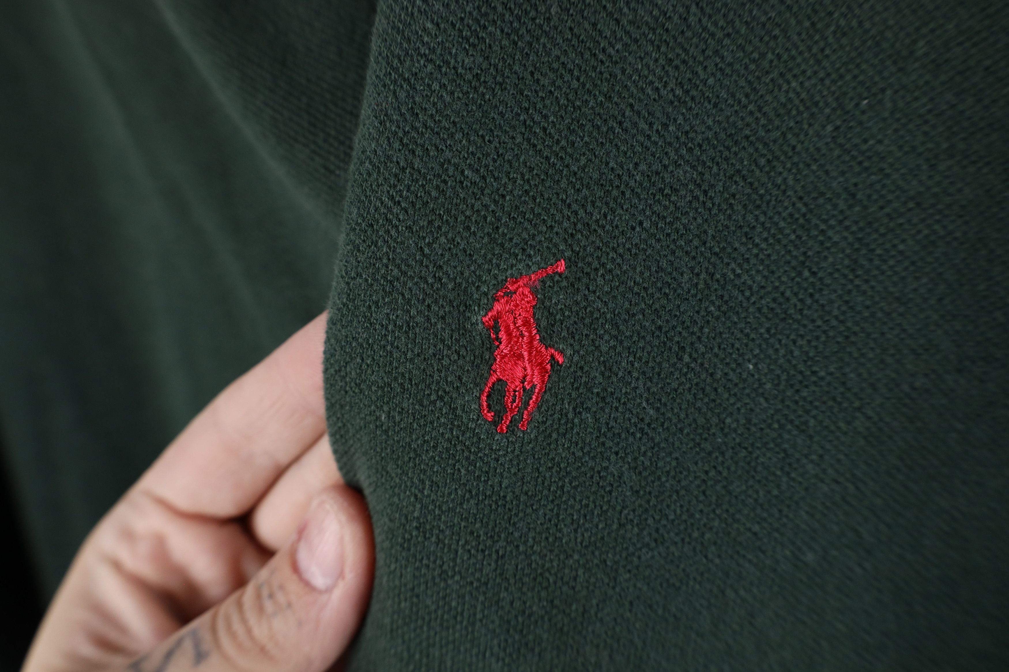 Ralph Lauren × Vintage Vintage 90s Ralph Lauren Heavyweight Cotton T-Shirt Green Size US XL / EU 56 / 4 - 4 Thumbnail