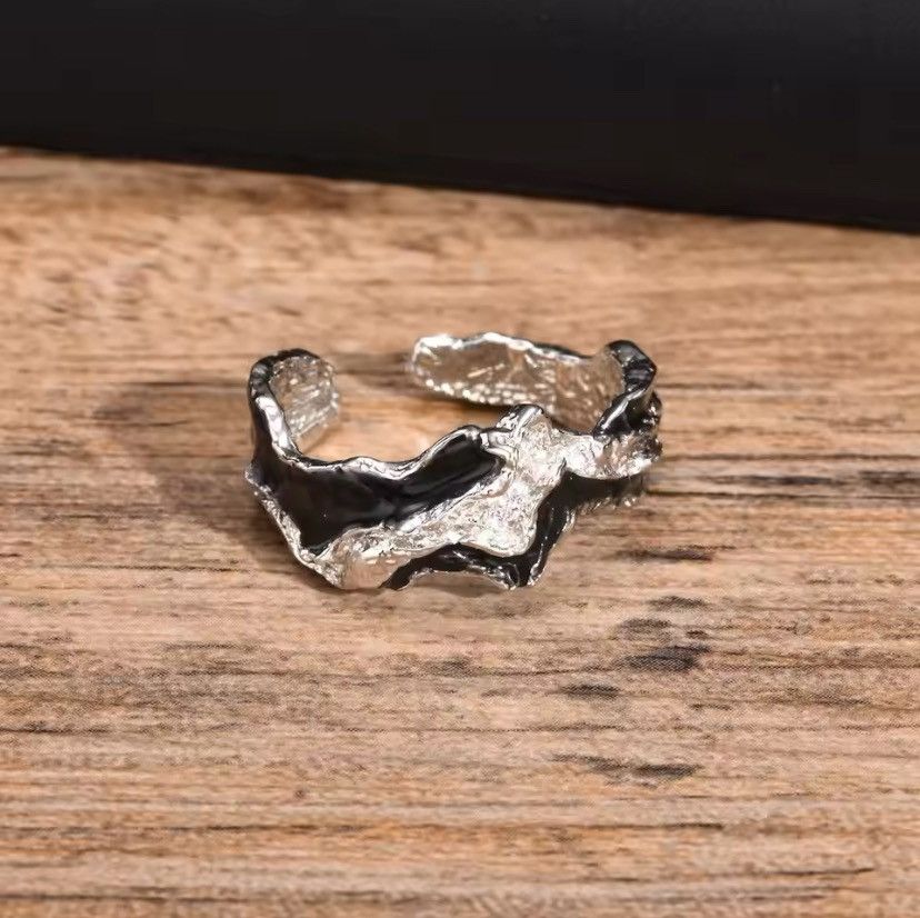 Vintage Irregular Lava Textured Adjustable Ring Size ONE SIZE - 1 Thumbnail