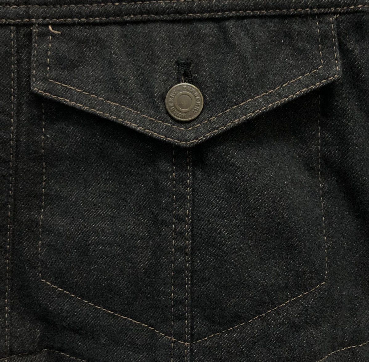 Burberry × Vintage Burberry London Women's Black Denim Jacket Size US M / EU 48-50 / 2 - 7 Thumbnail