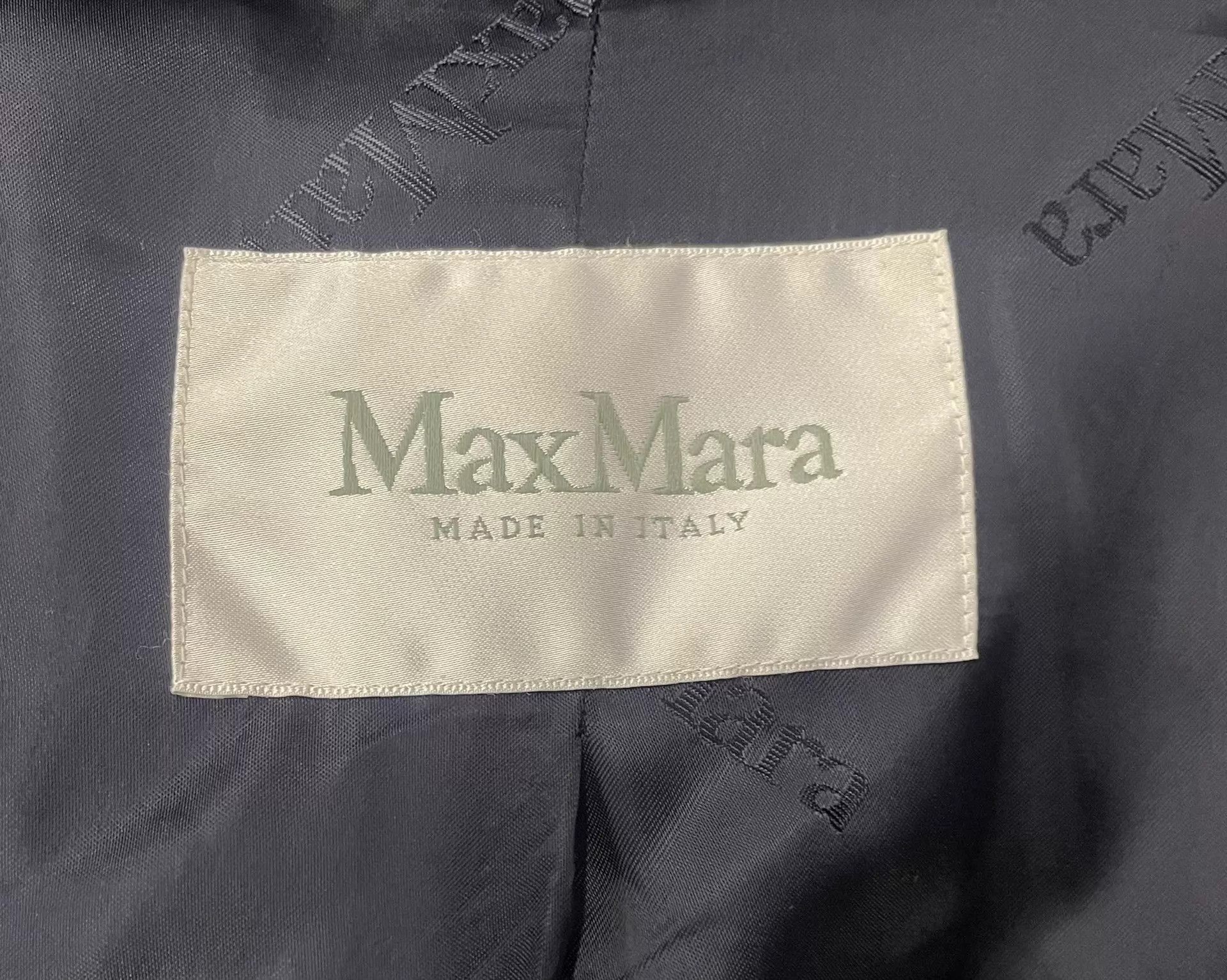 Max Mara MaxMara Navy Blue Long Coat XS Alpaca/Wool/Silk Near New Size XS / US 0-2 / IT 36-38 - 2 Thumbnail