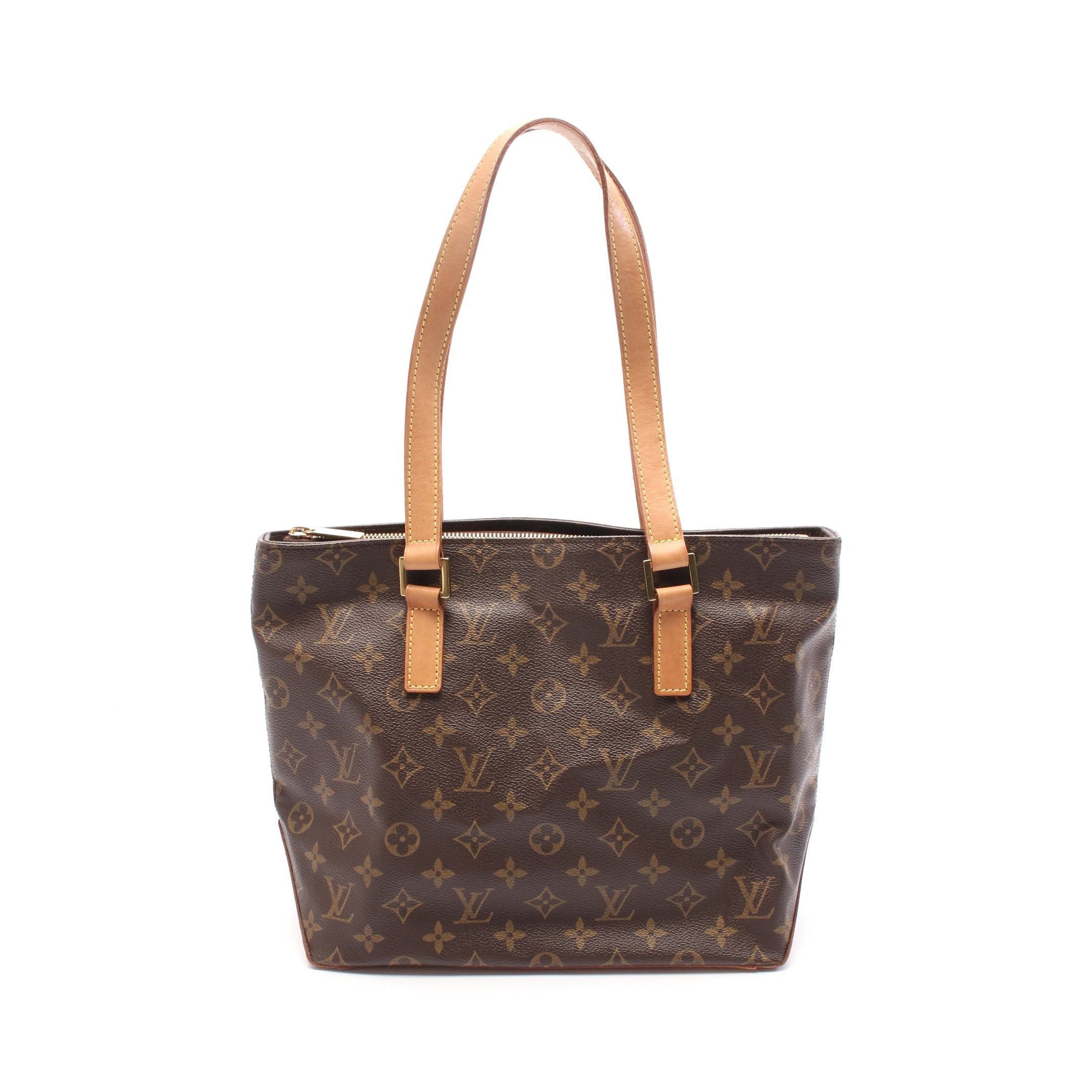 Louis Vuitton Cabas Piano Monogram Shoulder Bag Leather Brown