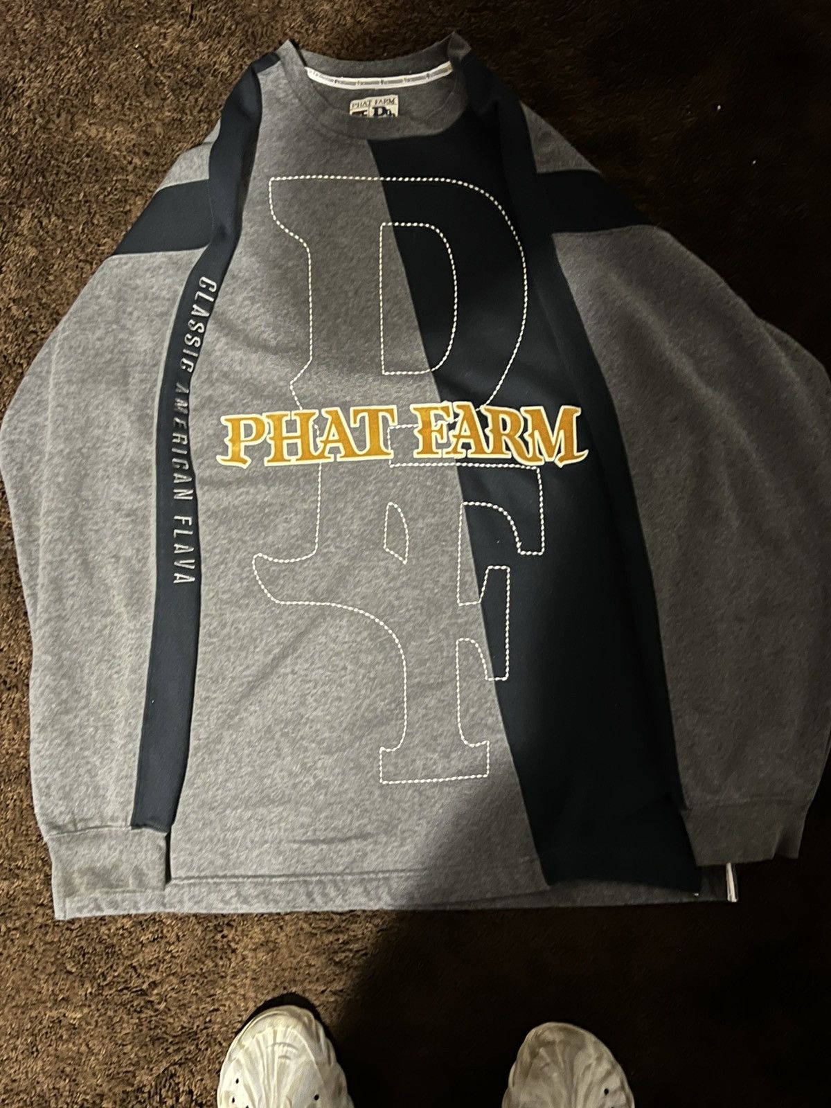 Phat Farm Vintage phatfarm grey sweater Size US XXL / EU 58 / 5 - 5 Thumbnail