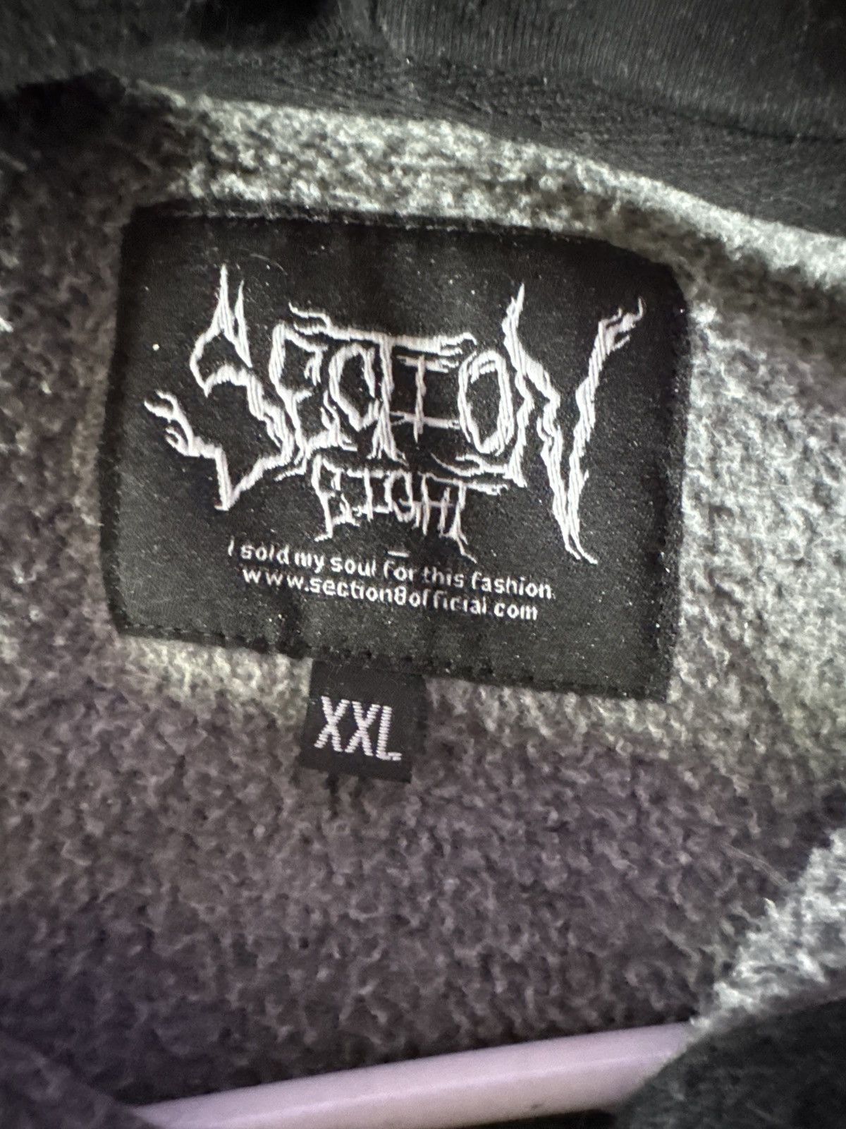 Section 8 Section8LA “shoot them up” Silver Rhinestone Full Zip Size US XXL / EU 58 / 5 - 7 Thumbnail