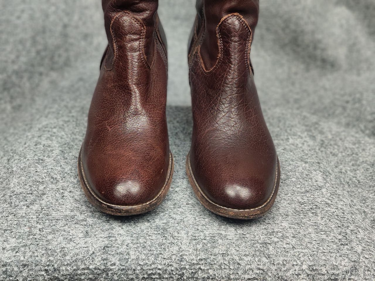 Frye Frye Design Tailor Shorts Ankle Leather Brown Zip Boots Size US 10 / IT 40 - 5 Thumbnail