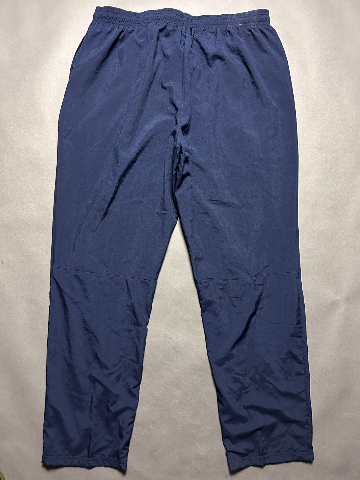Nike × Vintage Nike navy nylon track pants small swoosh drill Y2K Size US 36 / EU 52 - 7 Thumbnail