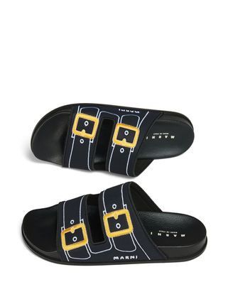 Marni o1w1db10125 Embroidered sandals in Black Size US 7 / EU 40 - 5 Thumbnail