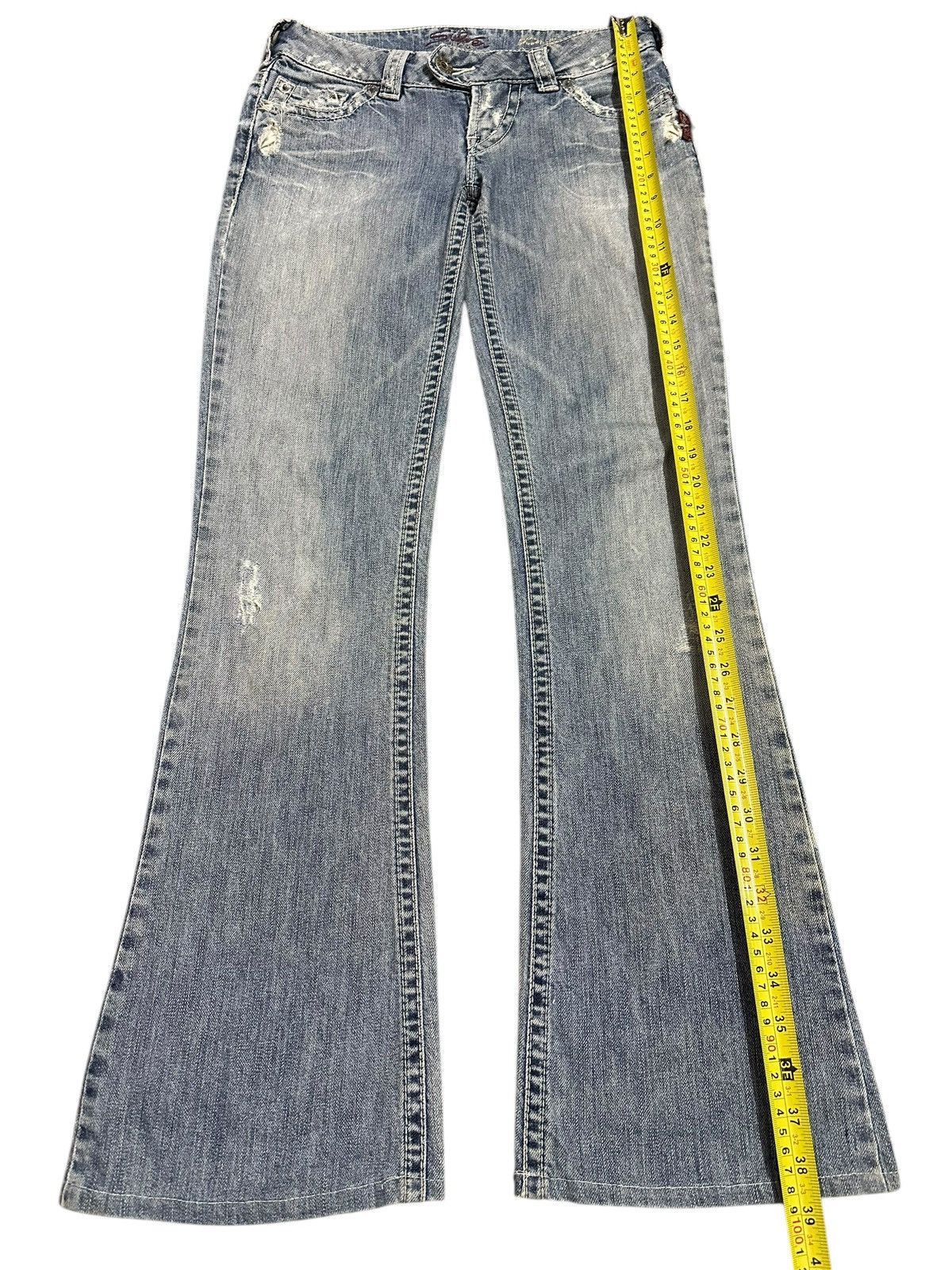 If Six Was Nine Vintage Japanese Brand Blue Faded Wash Style Flare Jeans Size US 27 - 10 Thumbnail