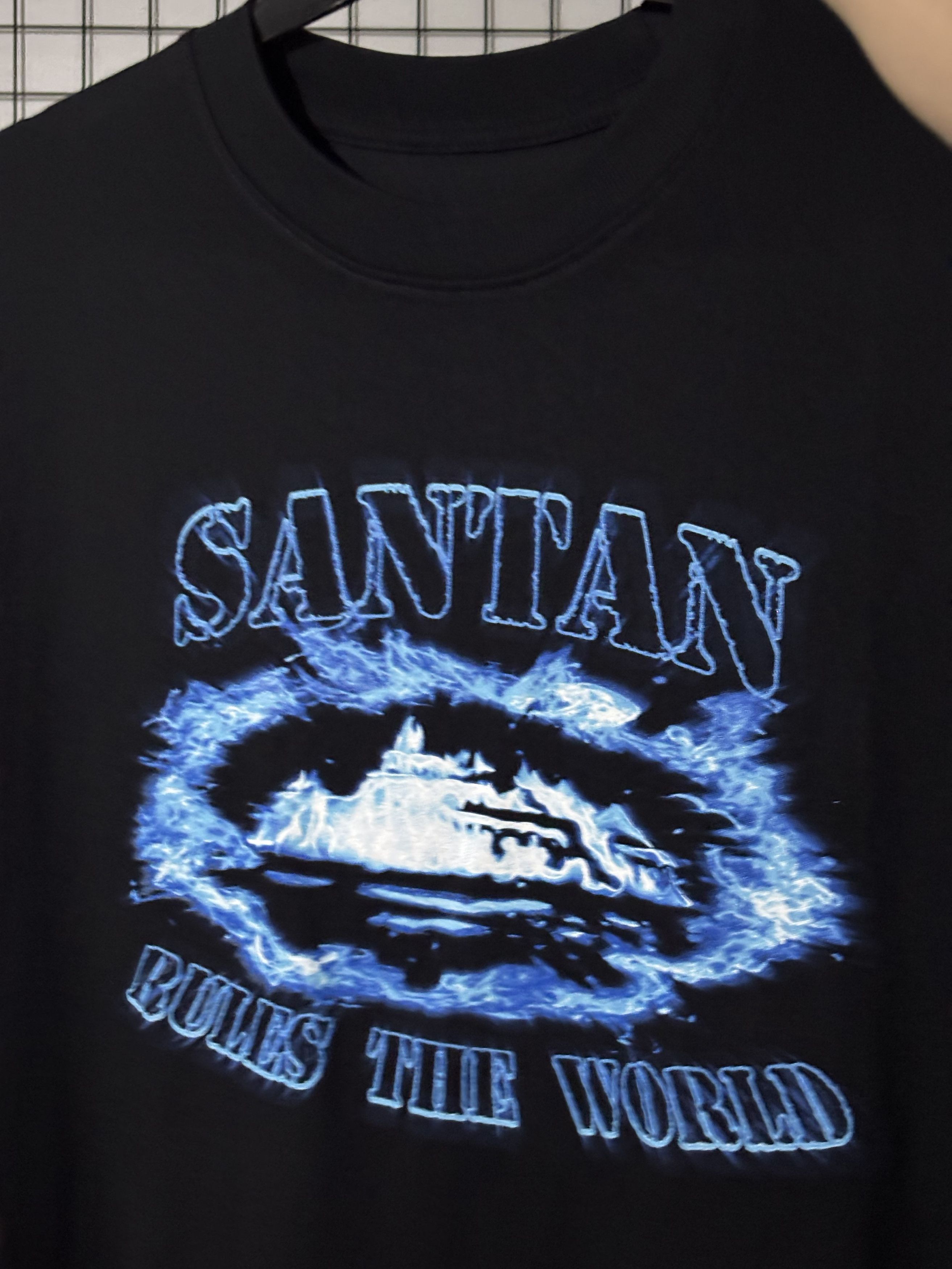 Corteiz Corteiz x Santan Dave Tshirt Black/Blue Flame Size US M / EU 48-50 / 2 - 4 Thumbnail