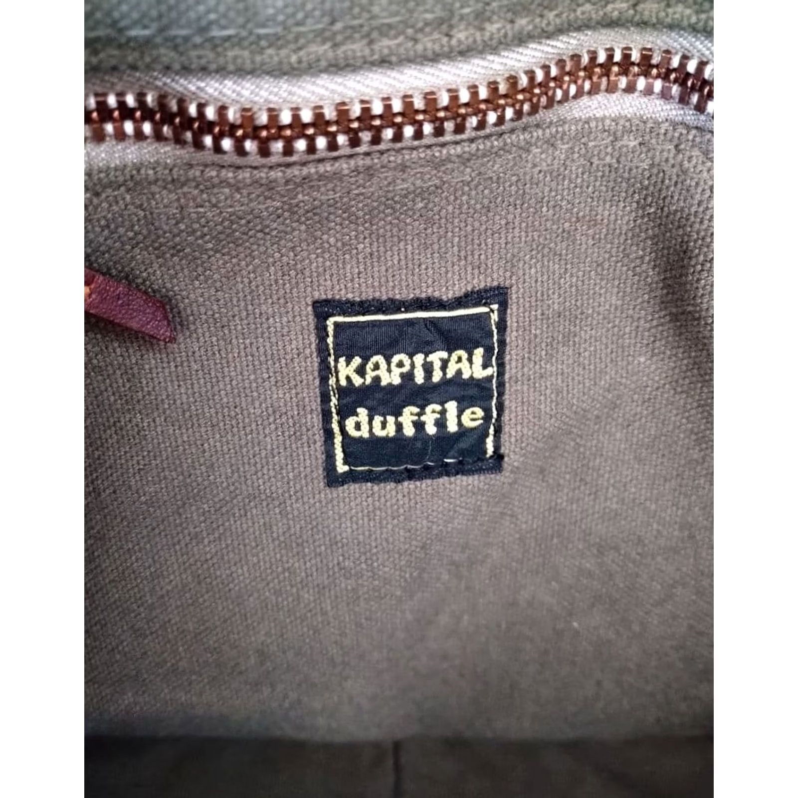 Kapital KAPITAL Boston Bag Canvas Khaki Green Multi-pockets Casual Unisex Pre-owned Size ONE SIZE - 7 Thumbnail