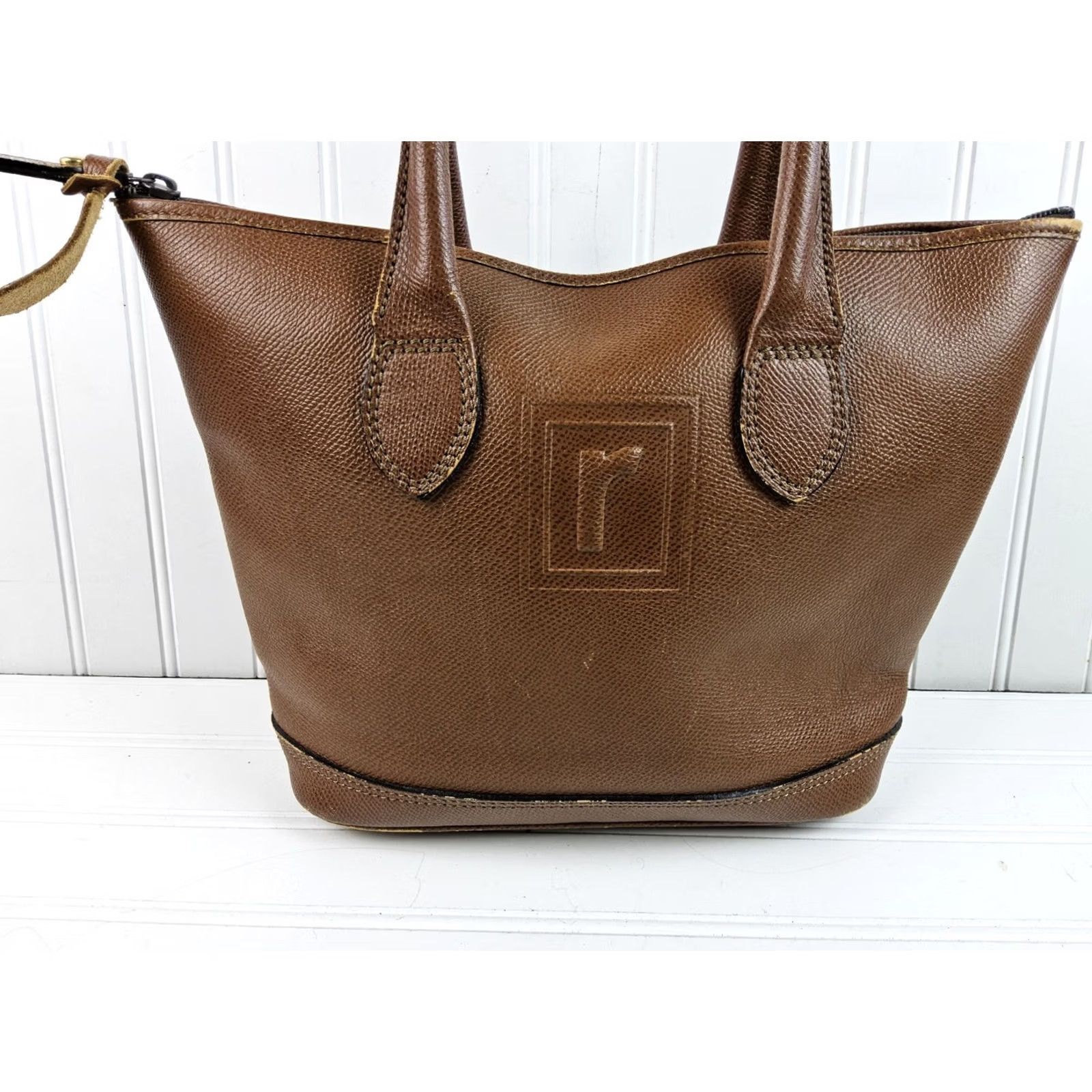 Vintage Renoma Paris Leather Satchel Handbag Brown Womens Size ONE SIZE - 2 Thumbnail