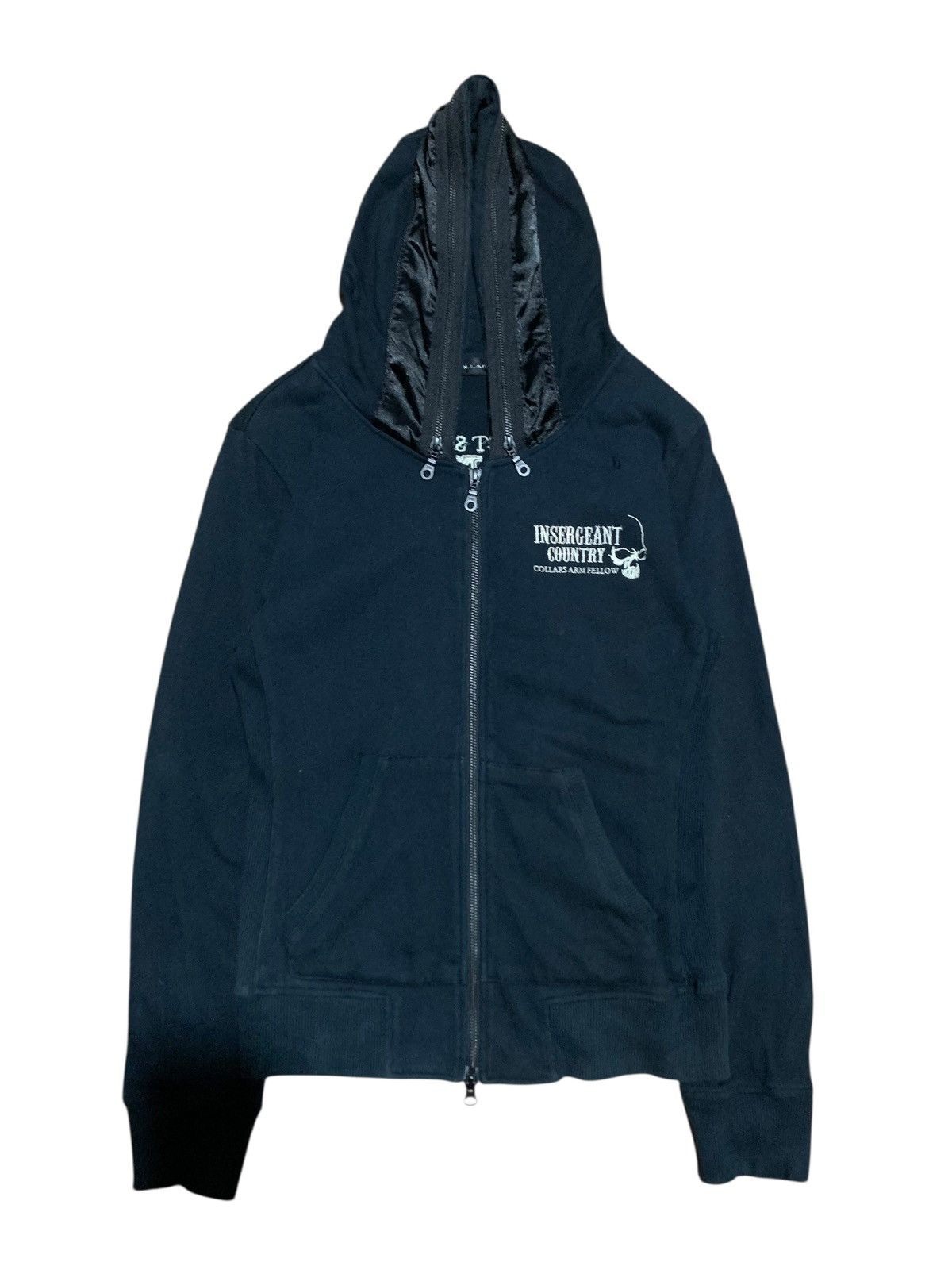 If Six Was Nine × Japanese Brand × Le Grande Bleu (L.G.B.) 1967 Collars hidden poem skull multi zip hoodie punk style Size US M / EU 48-50 / 2 - 2 Thumbnail