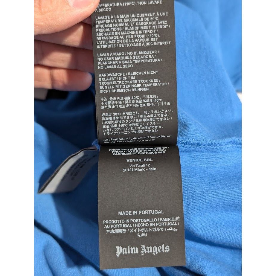 Palm Angels o1rshd1 Marine Logo Over T-Shirt in Blue / White Size US M / EU 48-50 / 2 - 16 Thumbnail