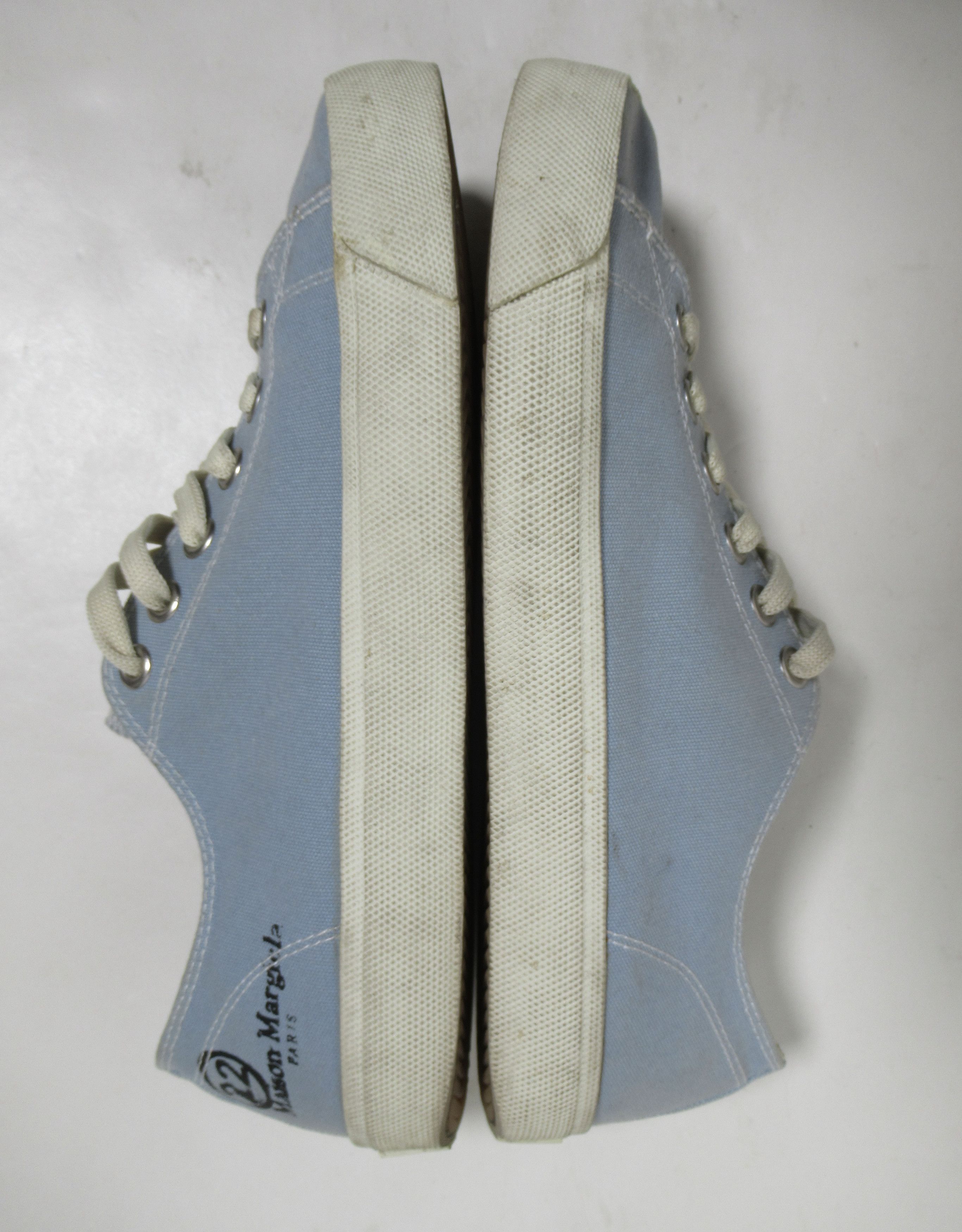 Maison Margiela Maison Margiela Men's Canvas Tabi Sneaker Light Blue Size US 7 / EU 40 - 9 Thumbnail