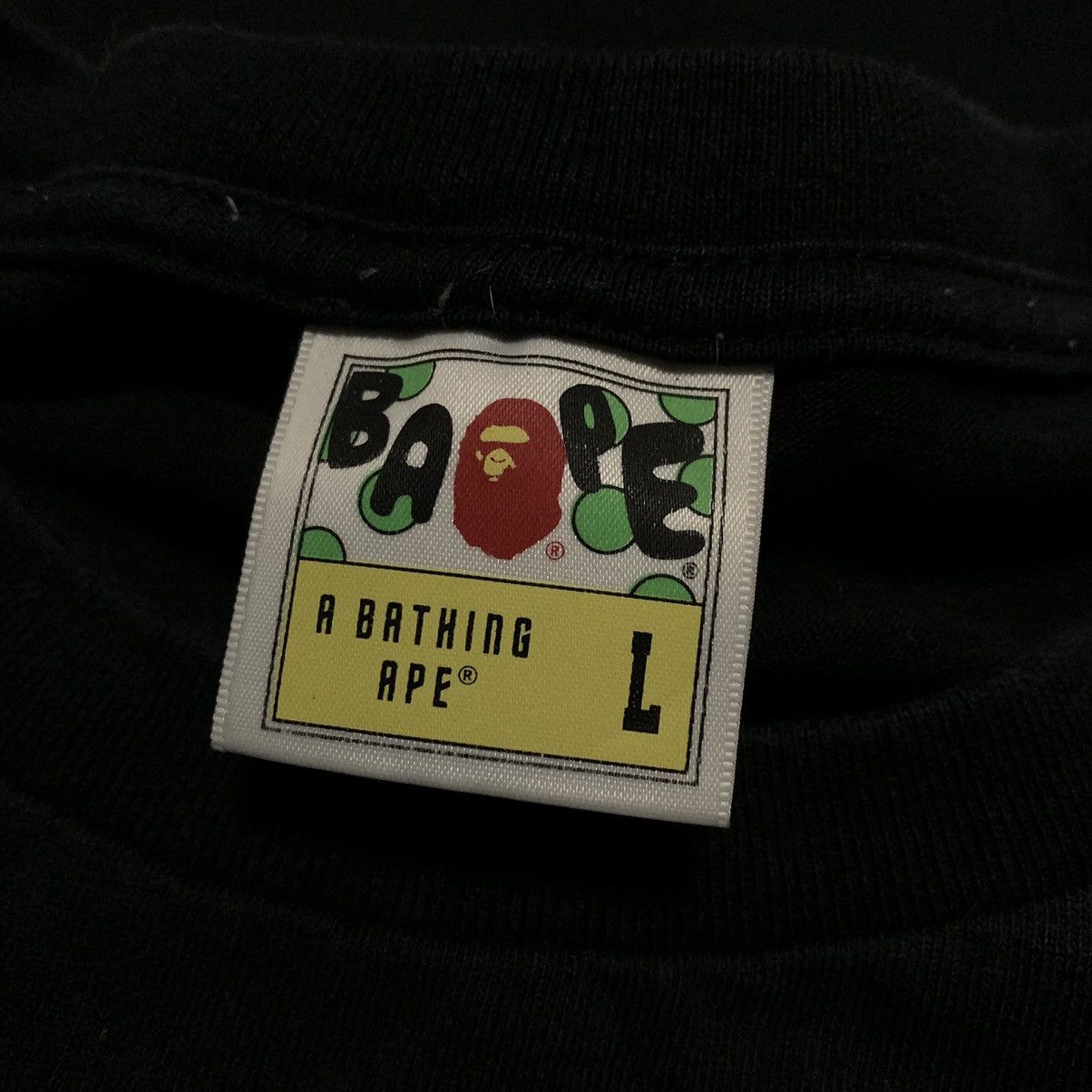 Bape Bape Large Shark 1st Camo Black Tee A Bathing Ape Size US L / EU 52-54 / 3 - 4 Thumbnail