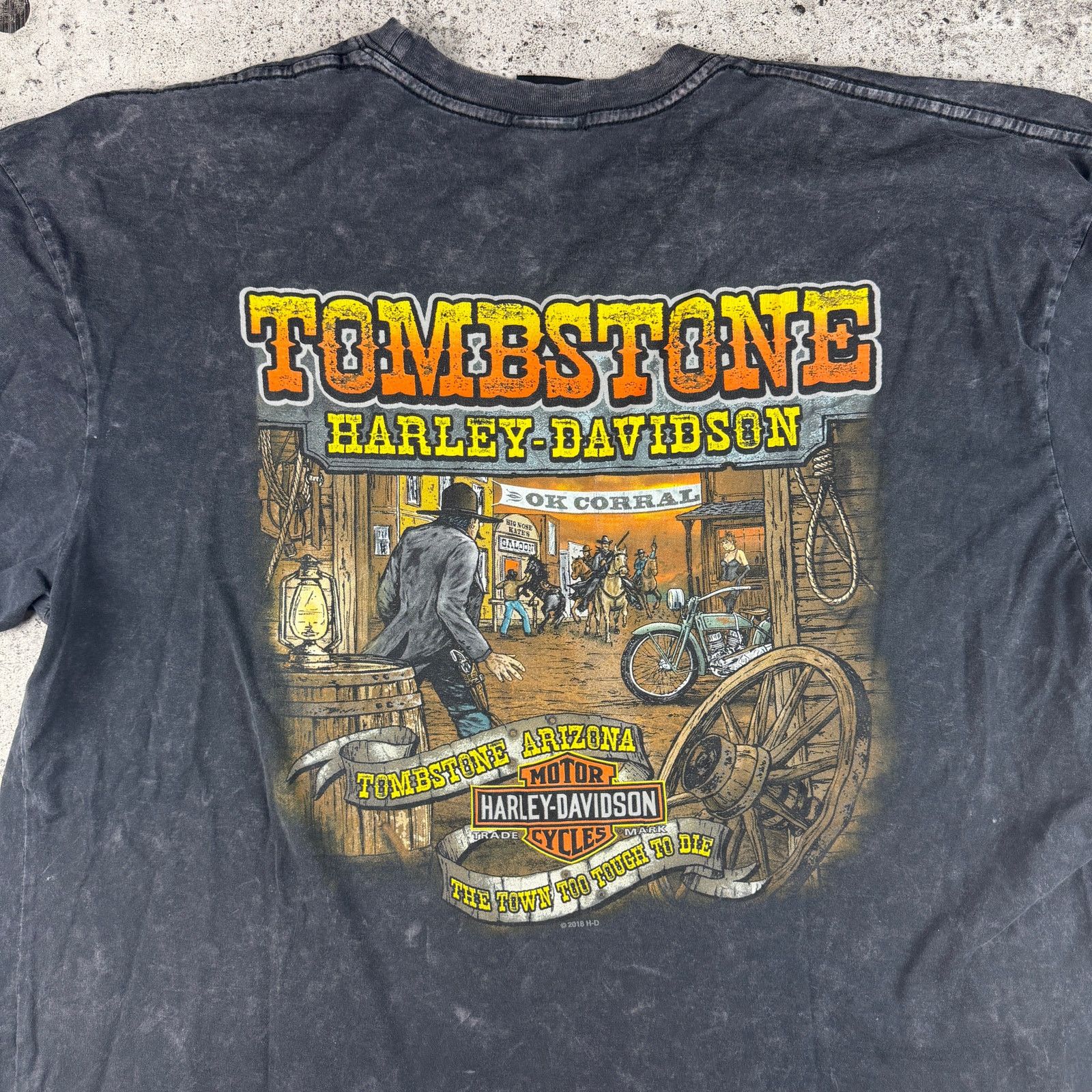 Harley Davidson Y2K Harley Davidson Stone Washed Western Outlaw Size XL Size US XL / EU 56 / 4 - 1 Thumbnail