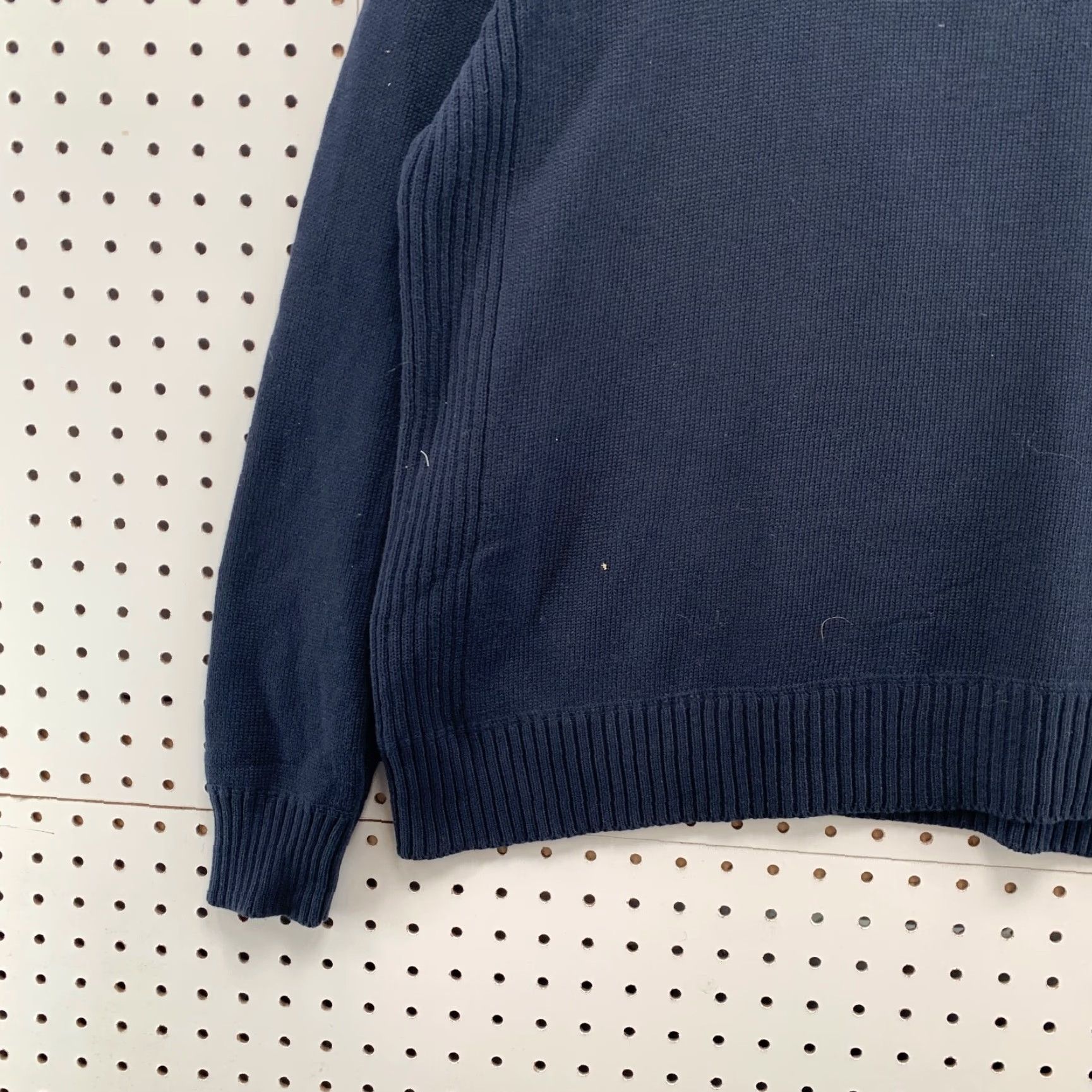 Oscar De La Renta VINTAGE Oscar de la Renta Mock Neck Knit Sweater Adult XL Solid Navy Blue Casual Mens Size US XL / EU 56 / 4 - 3 Thumbnail