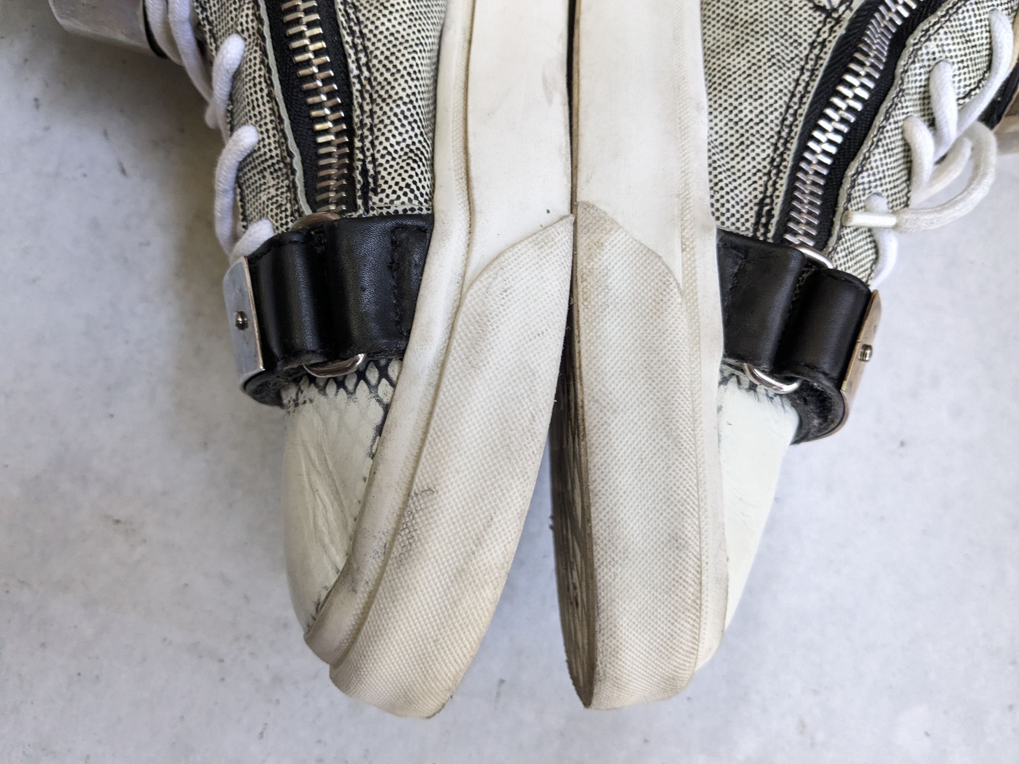 Giuseppe Zanotti Giuseppe Zanotti Sneakers Black White 10 43 High Top Leather Size US 10 / EU 43 - 12 Thumbnail