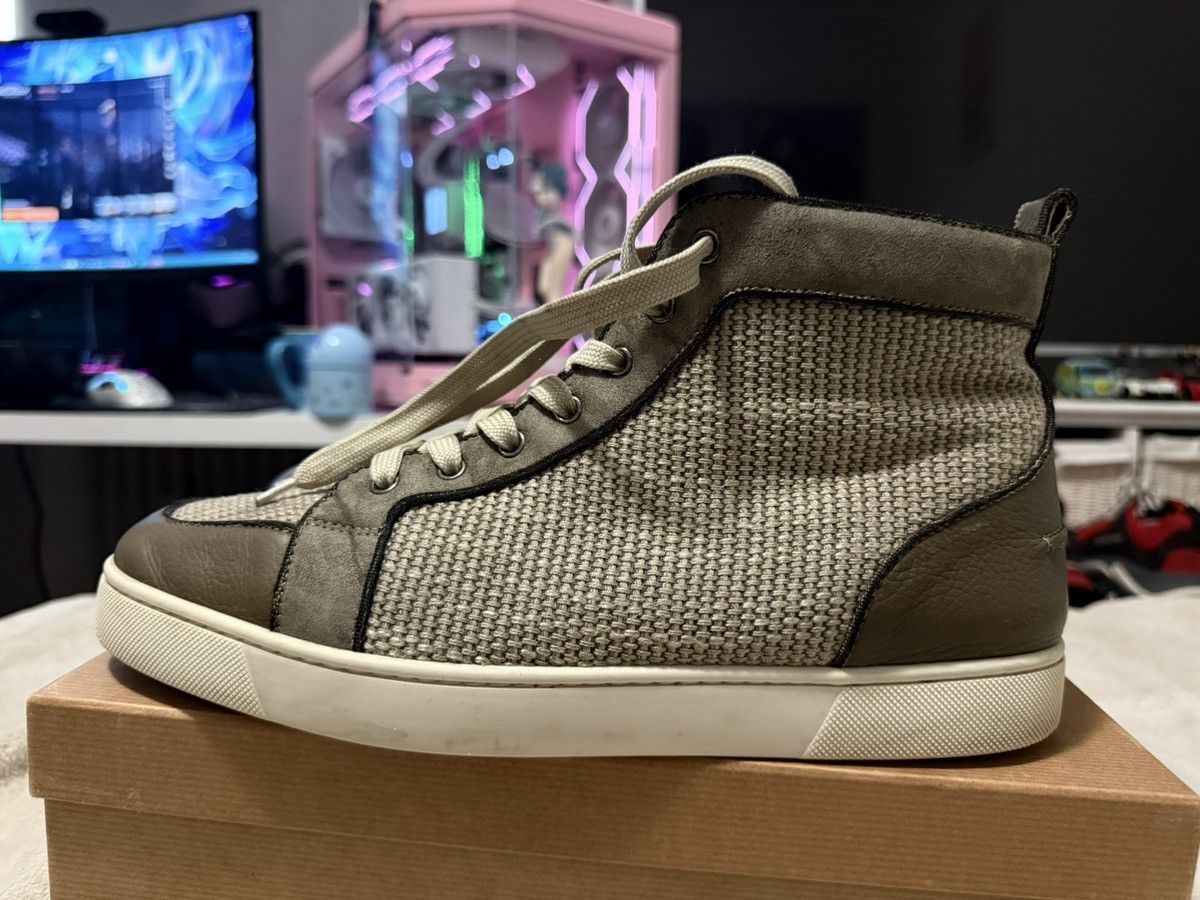Christian Louboutin Christian Louboutin Poire Vert High Top Sneakers Size US 10 / EU 43 - 1 Thumbnail