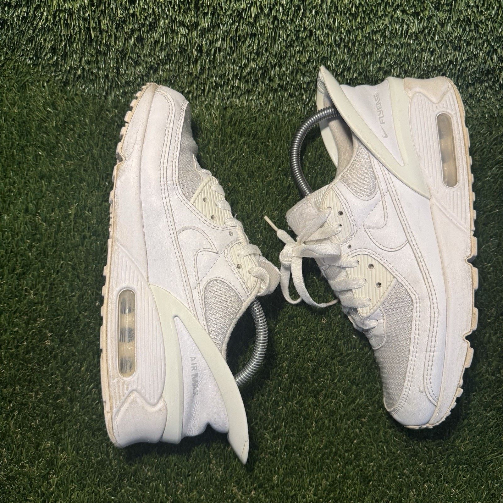 Nike Size 7 - Nike Air Max 90 FlyEase Triple White Size US 7 / EU 40 - 2 Thumbnail