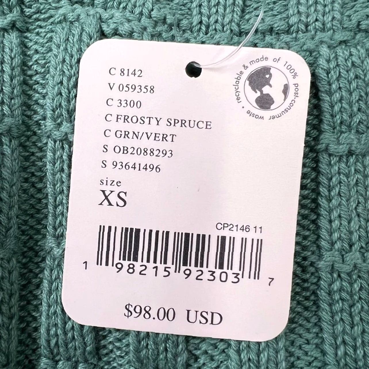 FREE PEOPLE Kenzie Sweater Set Women's XS Shirt Adult XS Frosty Spruce Green 198215923037 Mens? Womens