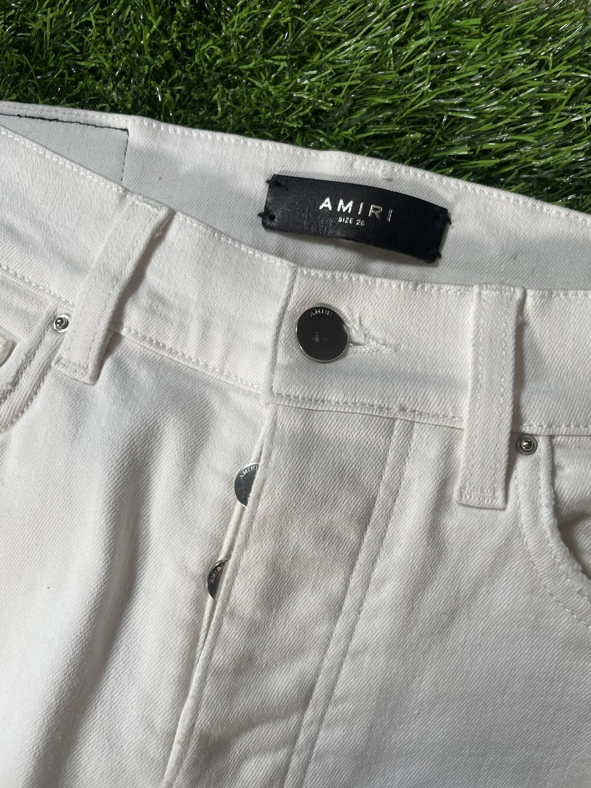 Amiri Amiri White MX1 IN ITALIAN STRETCH DENIM AMDNSY1091-100 Size US 28 / EU 44 - 3 Thumbnail