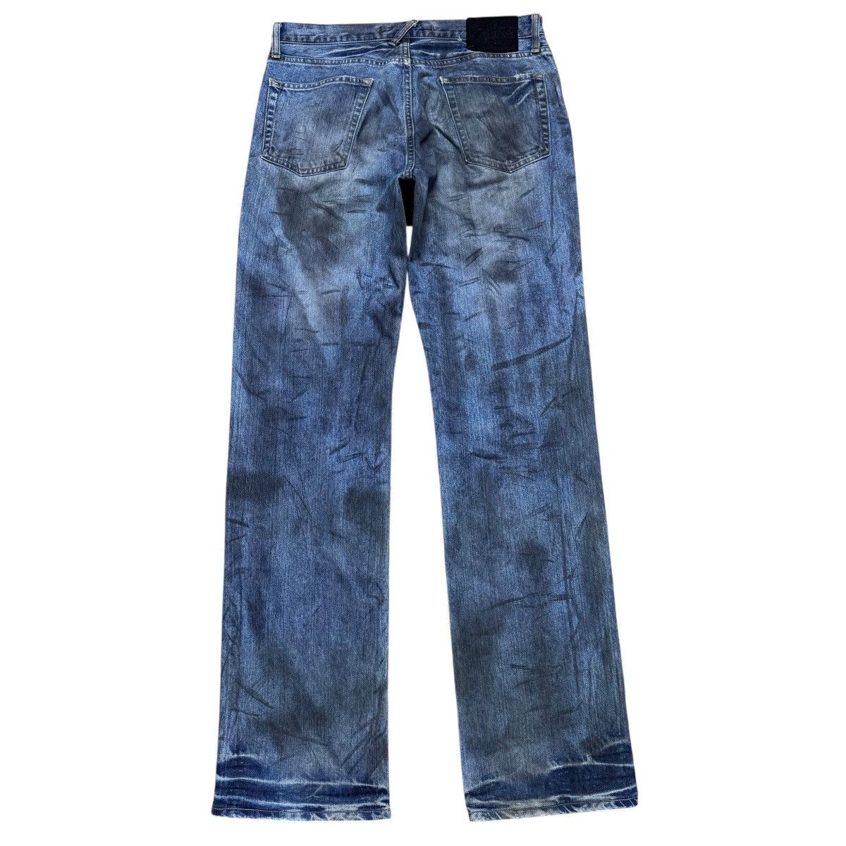 PPFM PPFM Distressed Denim Painted Airbrush Side Striped Jeans Size US 33 - 2 Thumbnail