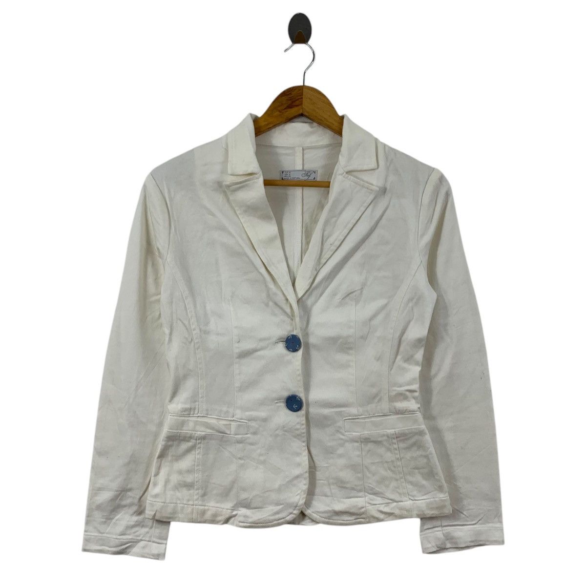 Zara ZARA White Plain Blazer Coat Jacket Size M / US 6-8 / IT 42-44 - 1 Thumbnail