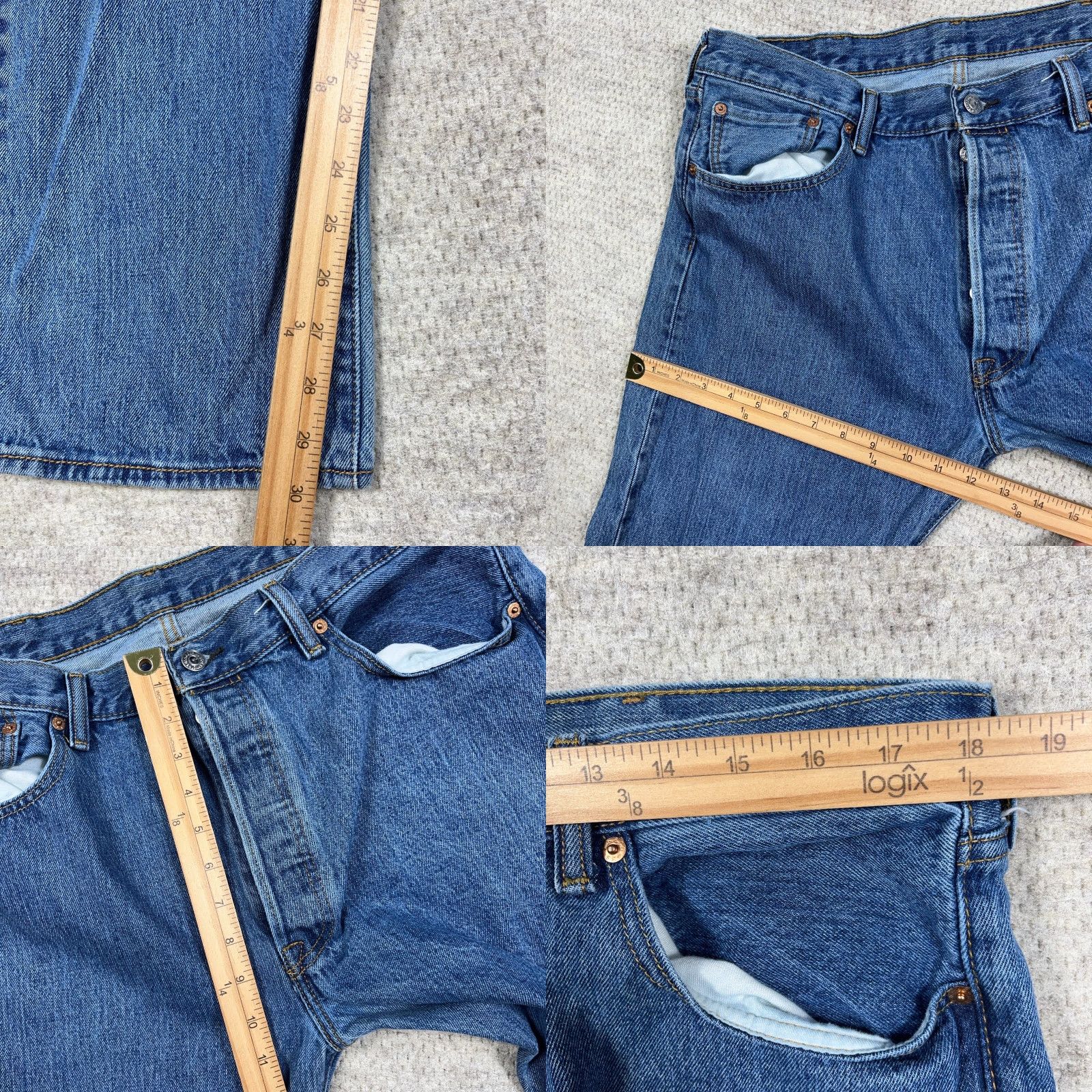 Levi's VINTAGE Levi's 501 Jeans Men 38x32 Straight Regular Fit Med Wash Button Fly Faded Size US 38 / EU 54 - 8 Thumbnail