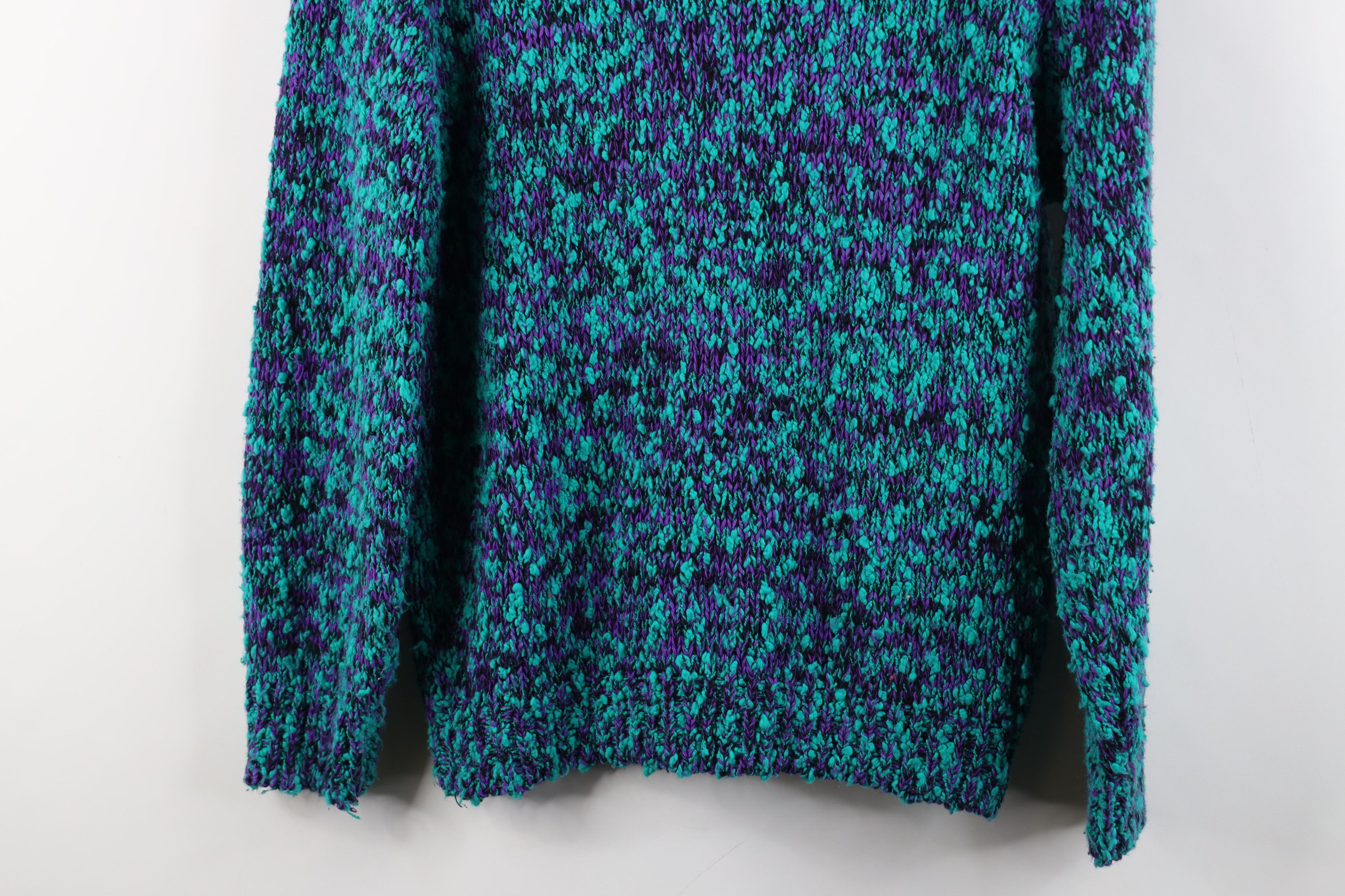 Vintage Vintage 90s Streetwear Textured Knobby Knit Cardigan Sweater Size L / US 10 / IT 46 - 12 Thumbnail