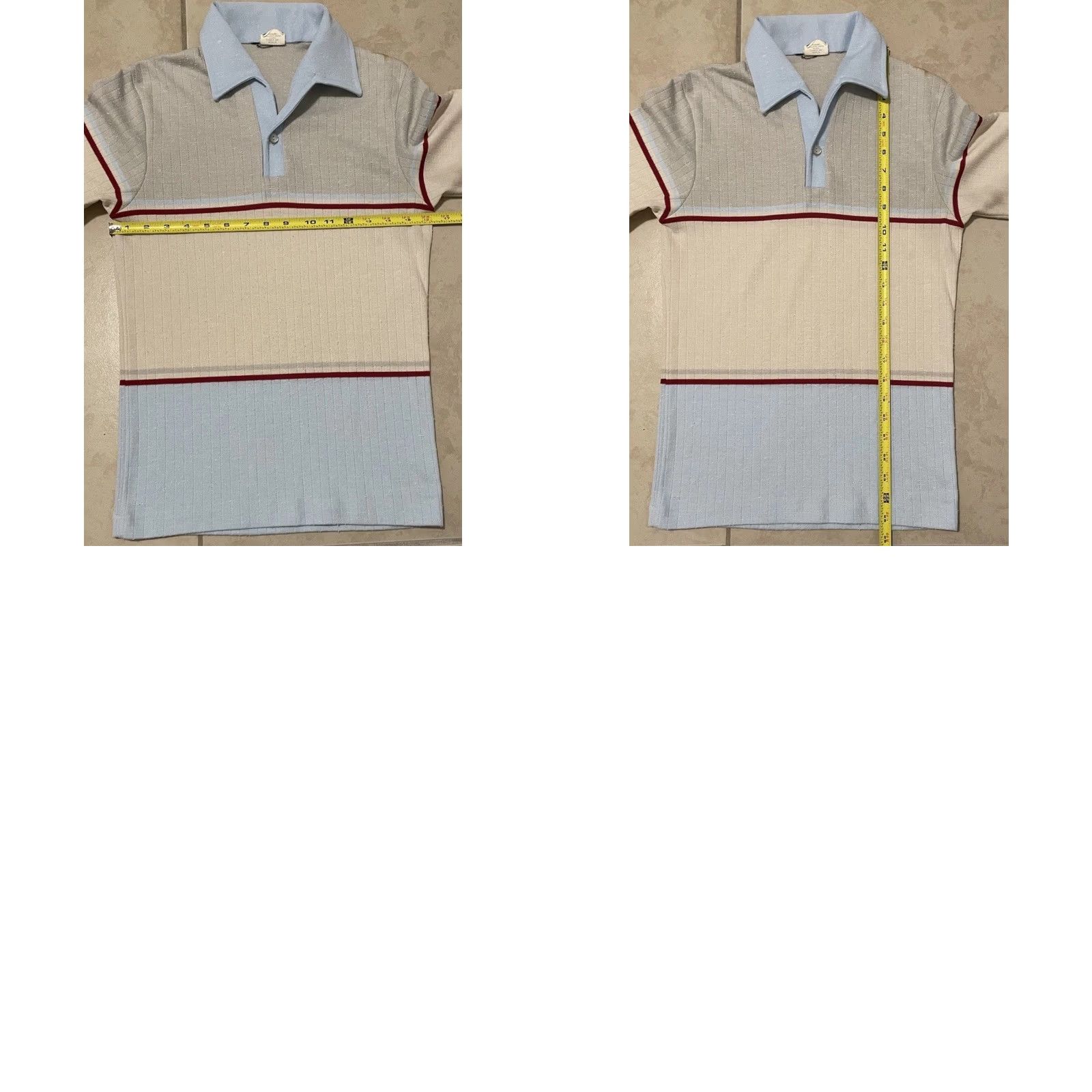Vintage VINTAGE California Striped Polo Shirt XS Men Button-Up Short Sleeve Blue 70s 60s Surf Skate Grunge Retro Vaporwave Ocean Pacific USA Size US XS / EU 42 / 0 - 9 Thumbnail