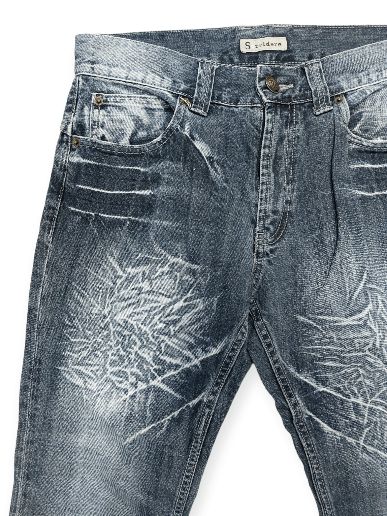 Other 🔥SORRIDERE🔥 Punk Style Flare Bootcut Denim Jeans Size US 31 - 7 Thumbnail