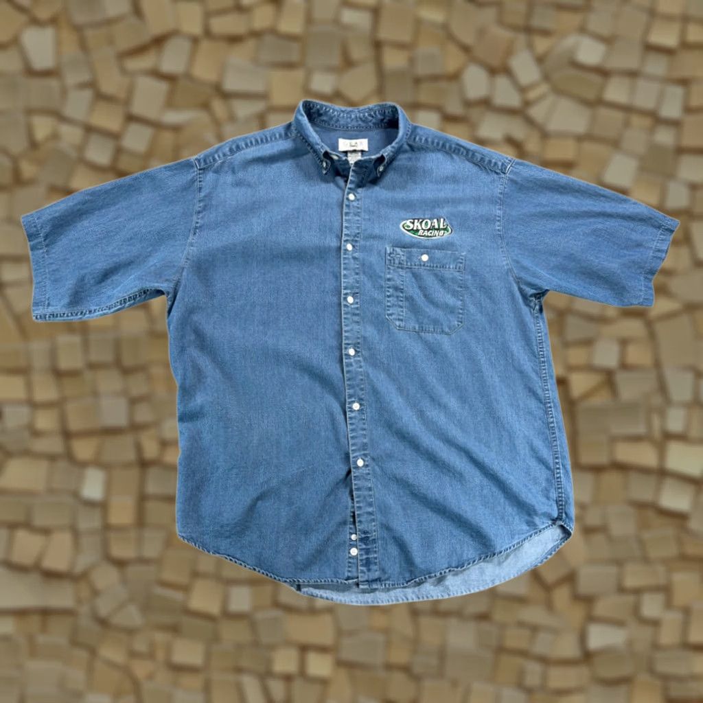 Denime VINTAGE Gear For Sports Skoal Racing Shirt Shirts XL Blue Denim 90s Cars USA Mens Size US XL / EU 56 / 4 - 1 Thumbnail