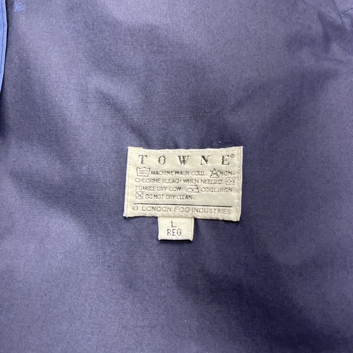London Fog × Vintage VTG London Fog Jacket Blue Pocket Hood Zip Long Coat Towne Size US L / EU 52-54 / 3 - 10 Thumbnail