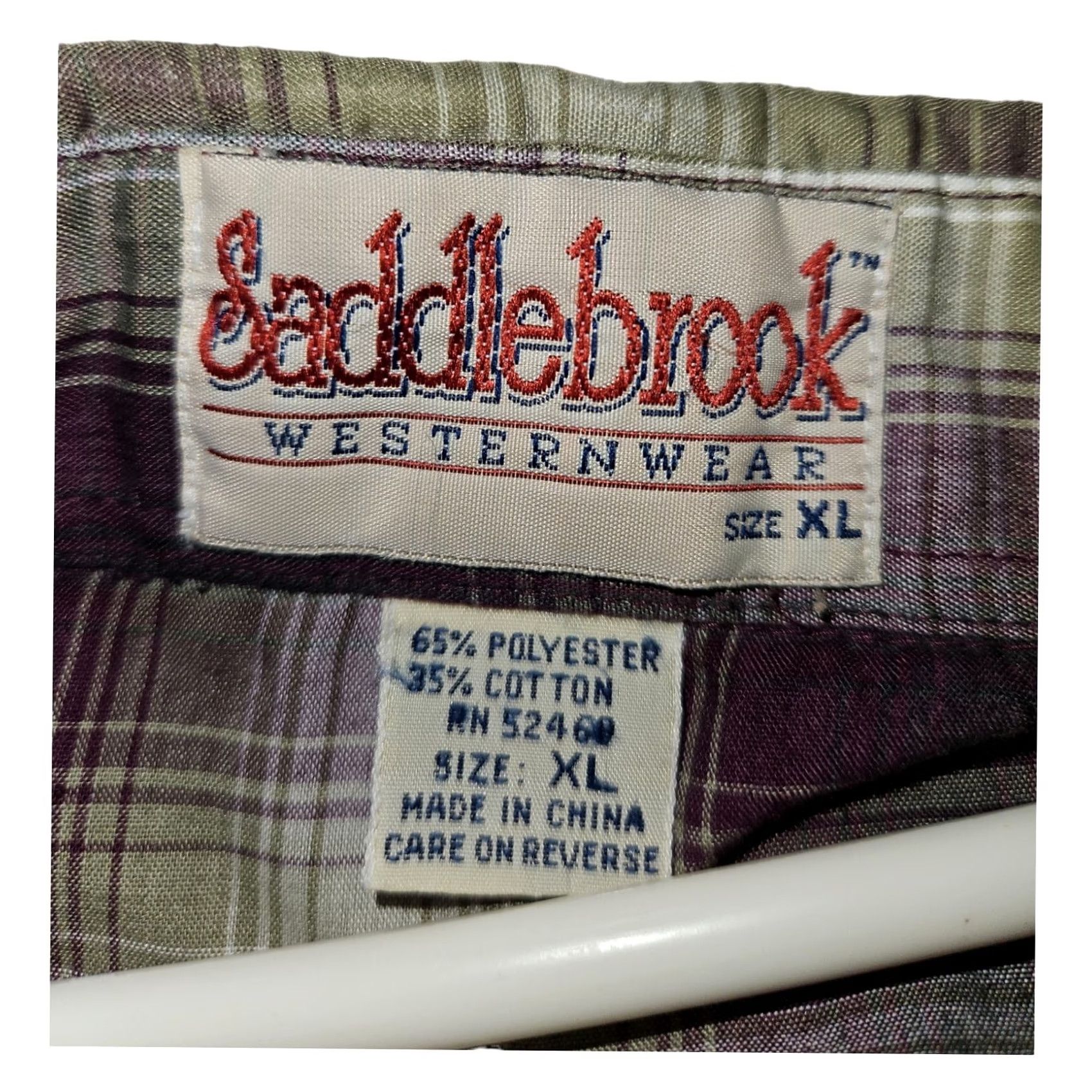 Vintage VINTAGE Saddlebrook Westernwear Pearl Snap XL Men's Purple Plaid Short Sleeve Shirt Men XL Purple Plaid Pearl Snap Westernwear Classic Cowboy Shirt Size US 36 / EU 52 - 2 Thumbnail