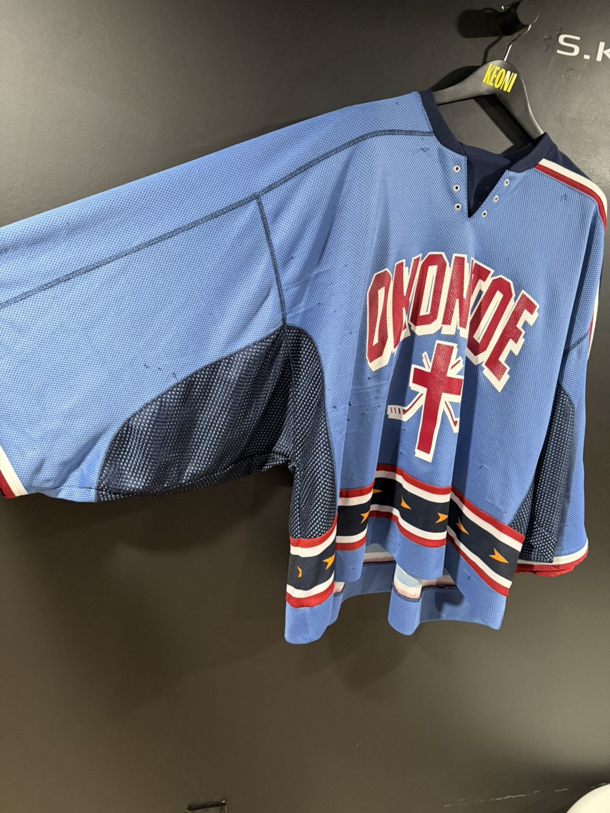 Vintage 1990s Vintage Okontoe Jesus Distressed Grunge Goalie Jersey Size US XXL / EU 58 / 5 - 5 Thumbnail