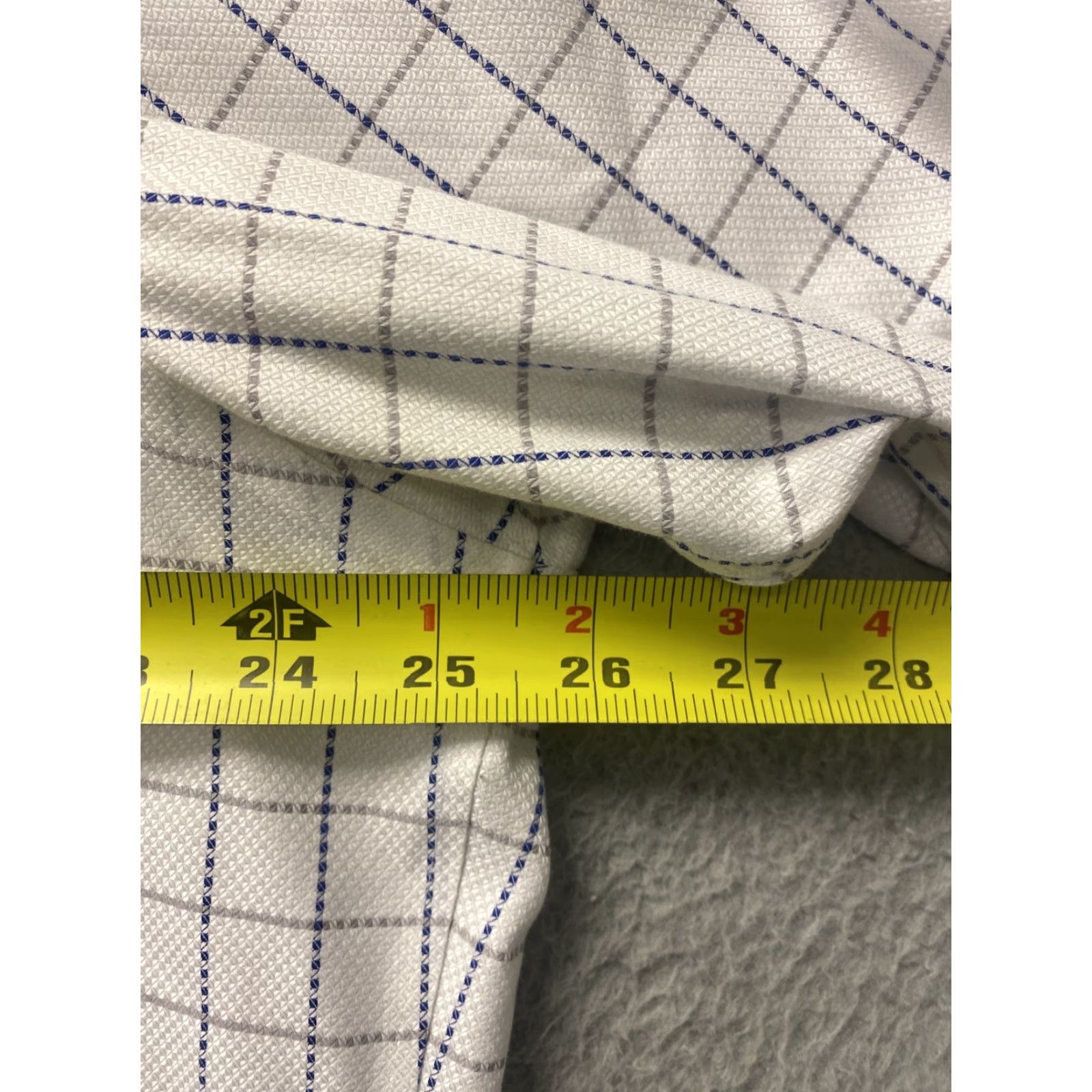 Nordstrom Nordstrom Shirt Mens 17 36 Button-Down Long Sleeve Cream Check /107-10 Classic Casual Men's Button Up Shirt Size US XL / EU 56 / 4 - 6 Thumbnail