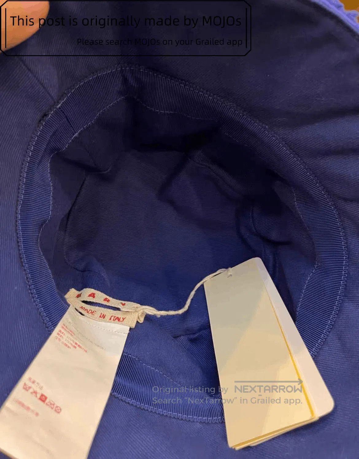 Marni Sz L Marni Flece Logo Stitches Bucket Hat. Size ONE SIZE - 3 Thumbnail