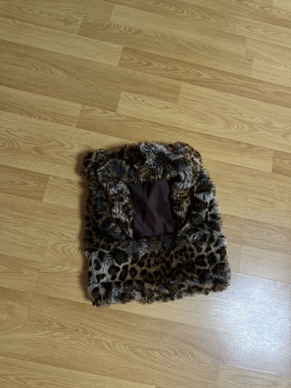 Japanese Brand Vintage Leopard Print Faux Fur Hood Size ONE SIZE - 8 Thumbnail