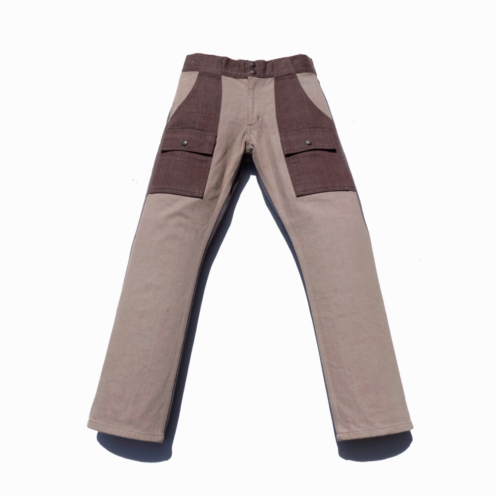 image of Kapital x Post Overalls Slapshot Fatigue Pants in Cream, Men's (Size 30)