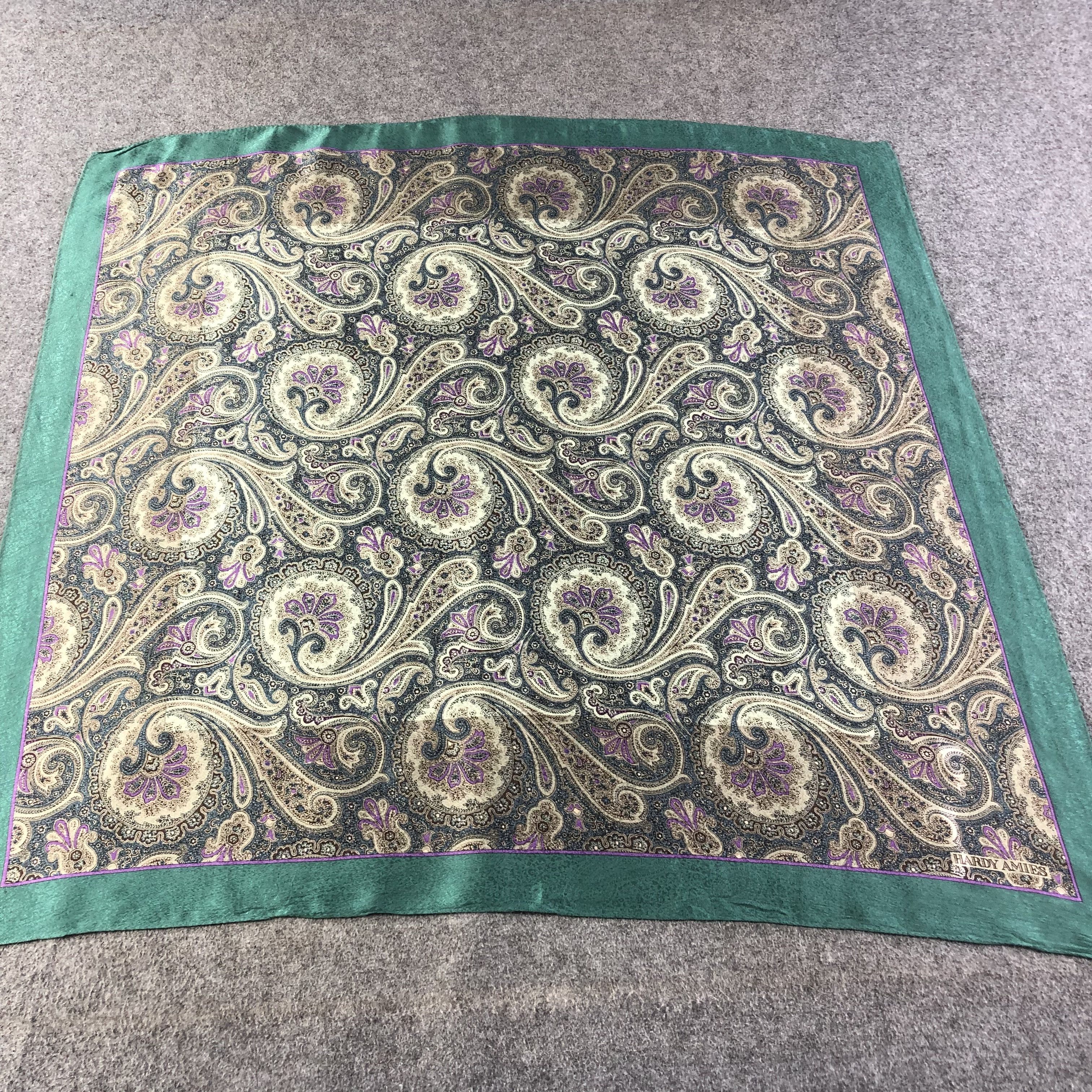 Hardy Amies Vintage Hardy Amies Paisley Silk Scarf M713 Size ONE SIZE - 1 Thumbnail