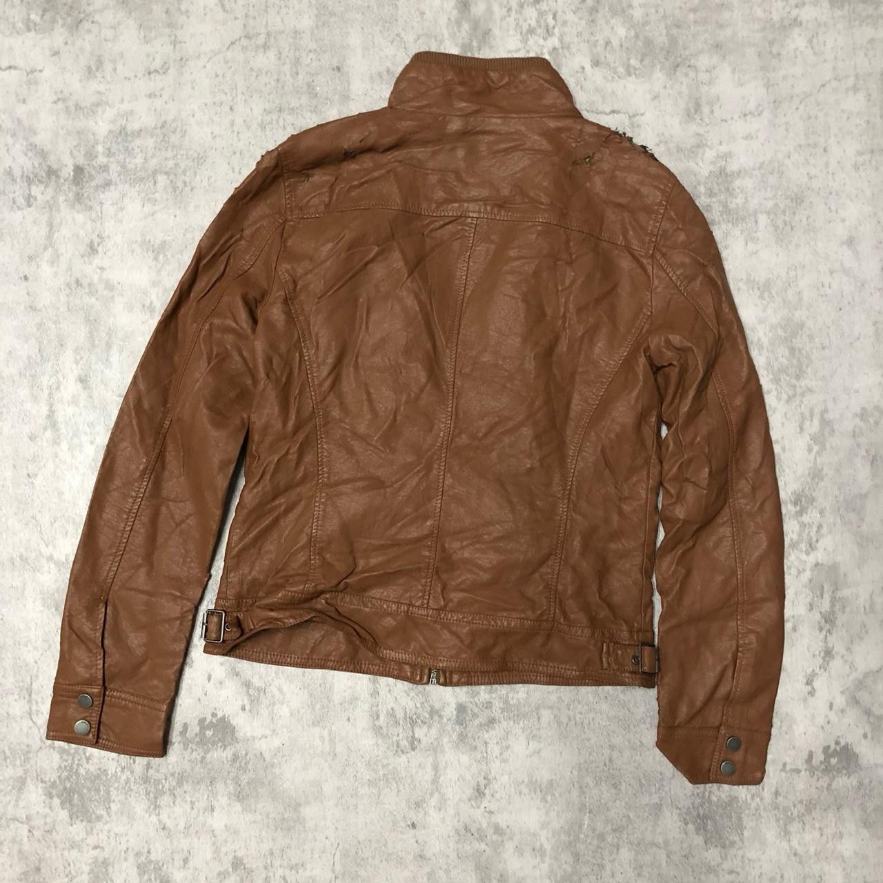 Other Brown leather jacket with zippers and studs #leatherjacket Size US M / EU 48-50 / 2 - 6 Thumbnail