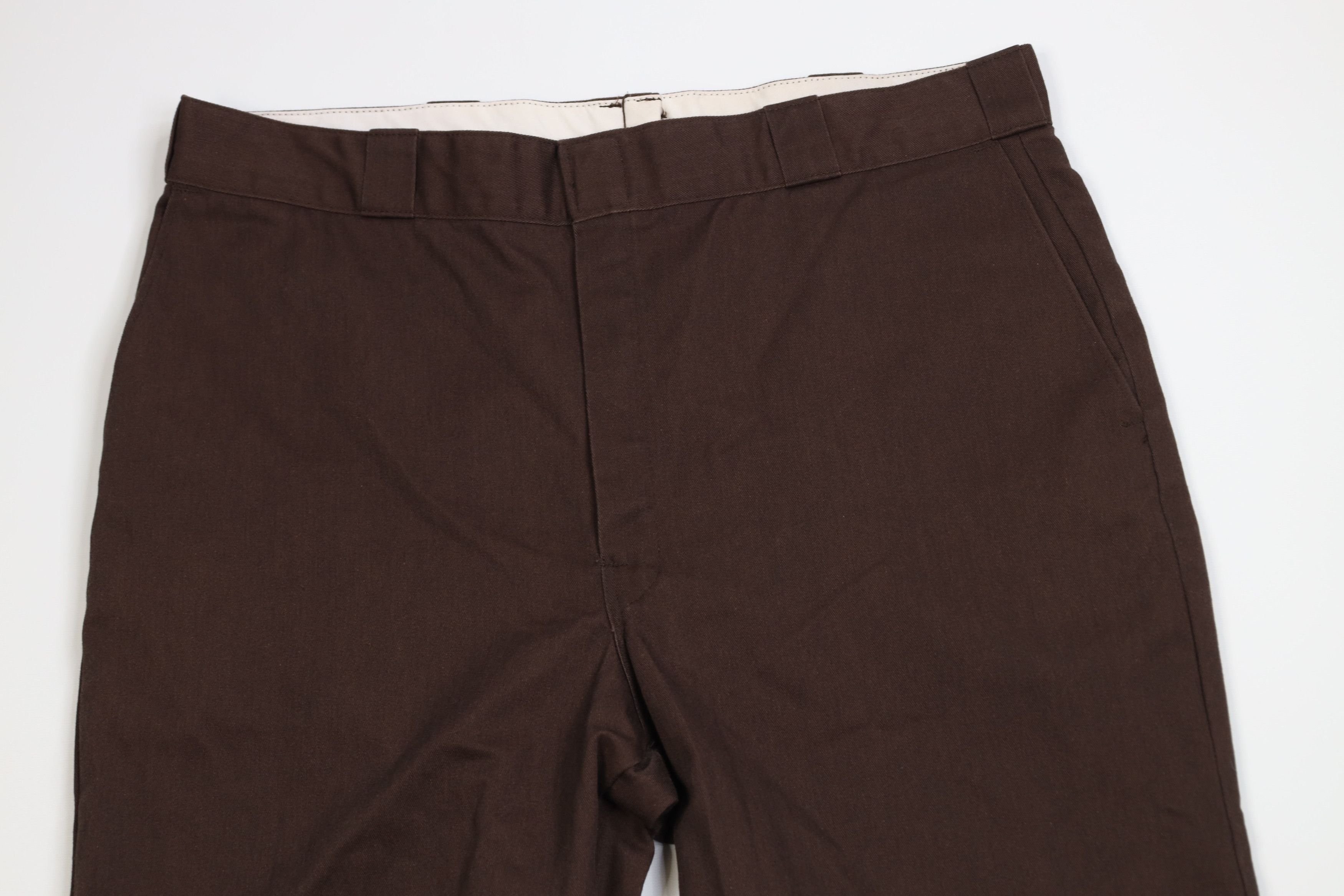 Dickies Vintage 90s Dickies Baggy Wide Leg Pants Brown Workwear Size US 38 / EU 54 - 2 Thumbnail
